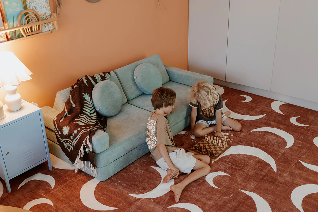 Collana Brown Terracotta Moon Washable Rug - Image 3
