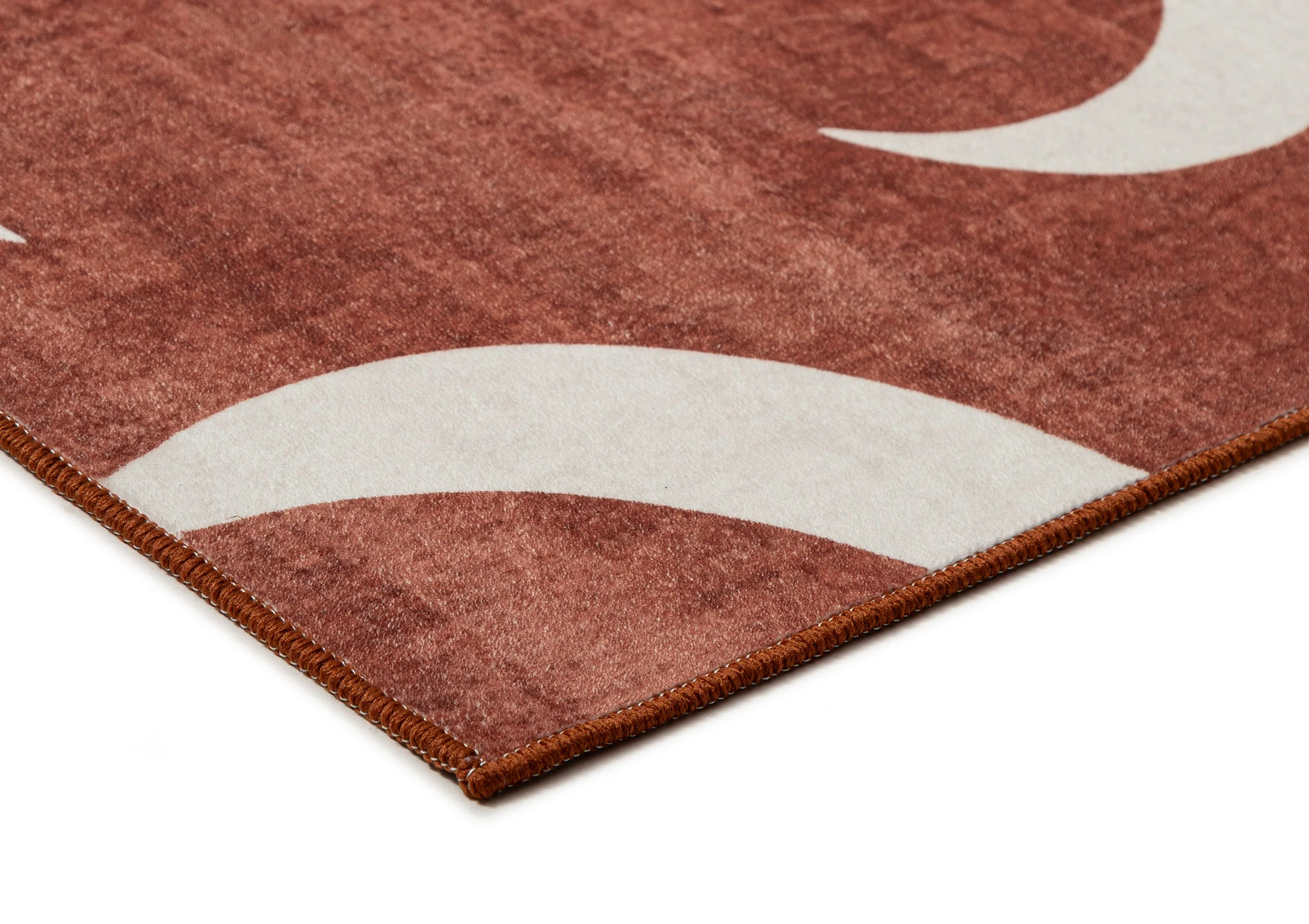 Collana Brown Terracotta Moon Washable Rug - Image 4