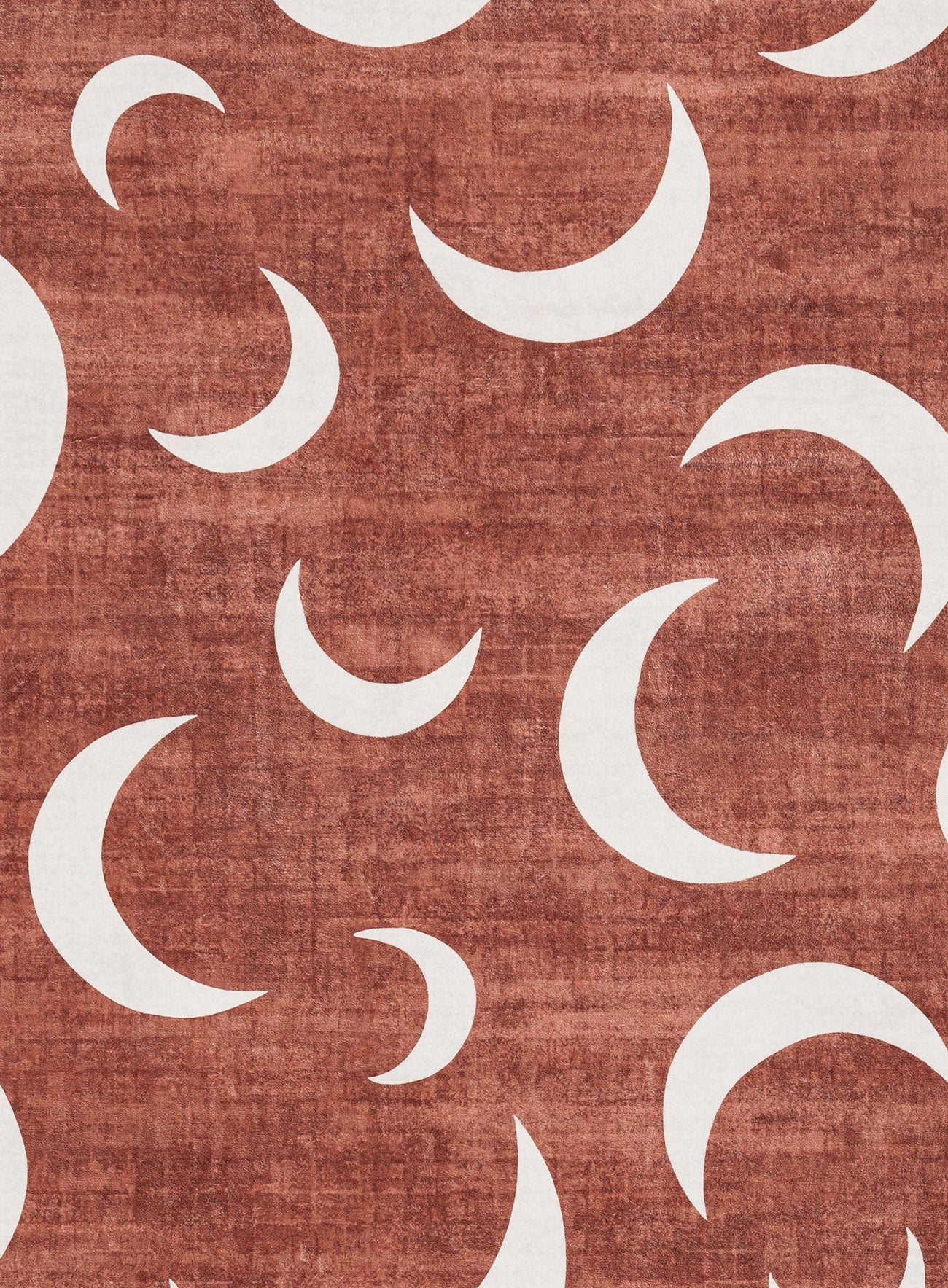 Collana Brown Terracotta Moon Washable Rug - Image 8