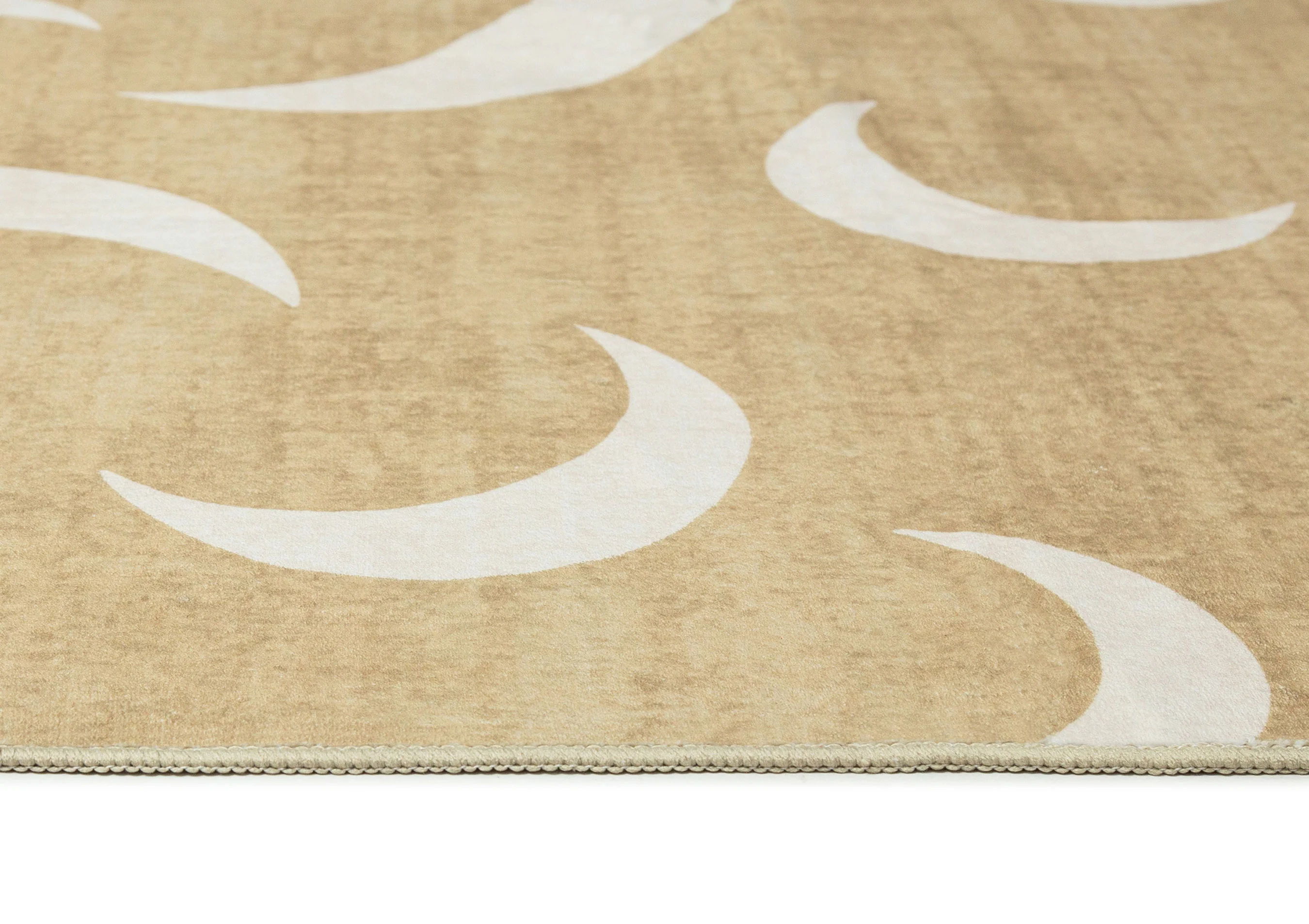 Copata Beige Cream Moon Washable Rug - Image 10