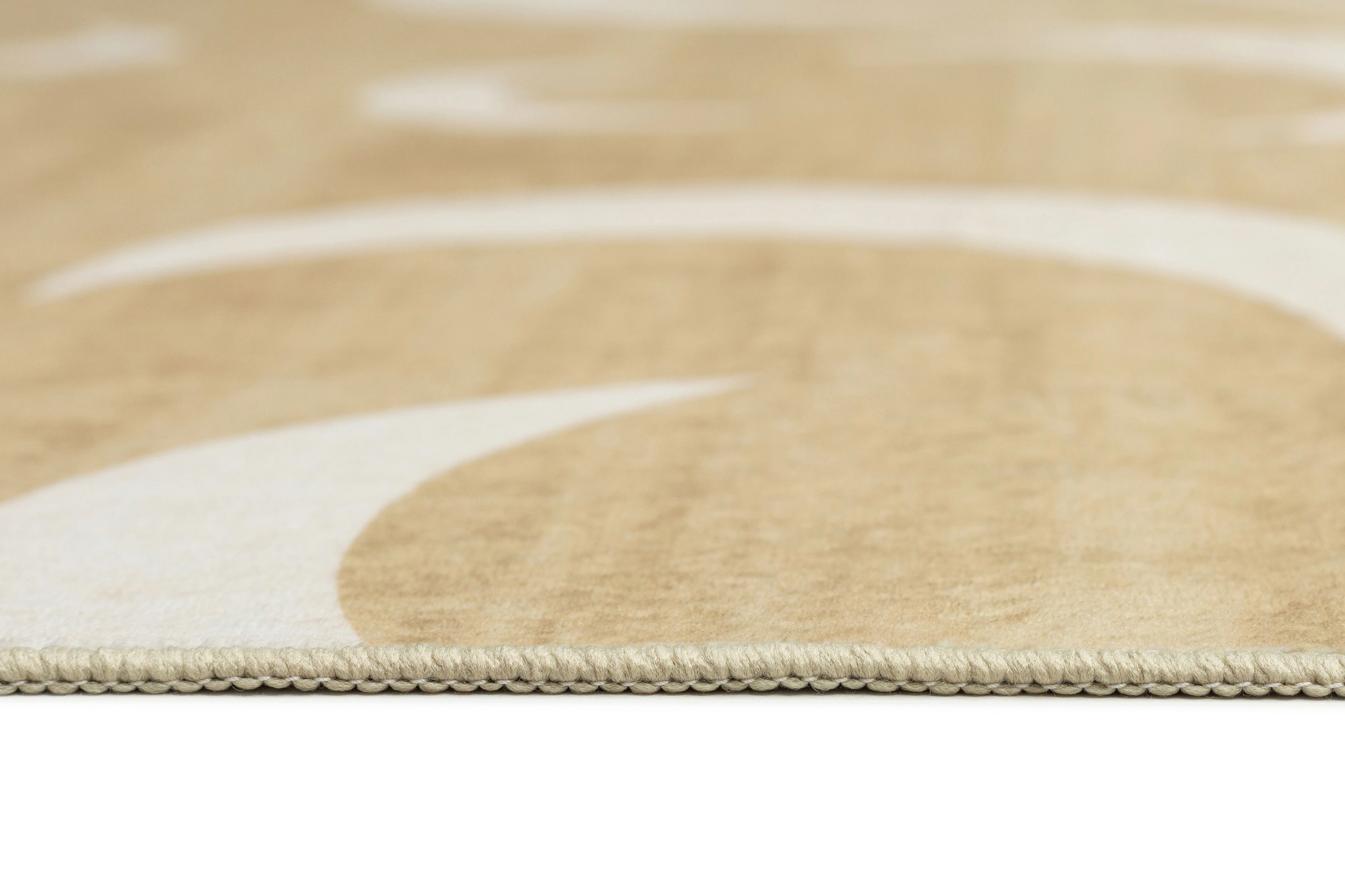 Copata Beige Cream Moon Washable Rug - Image 12