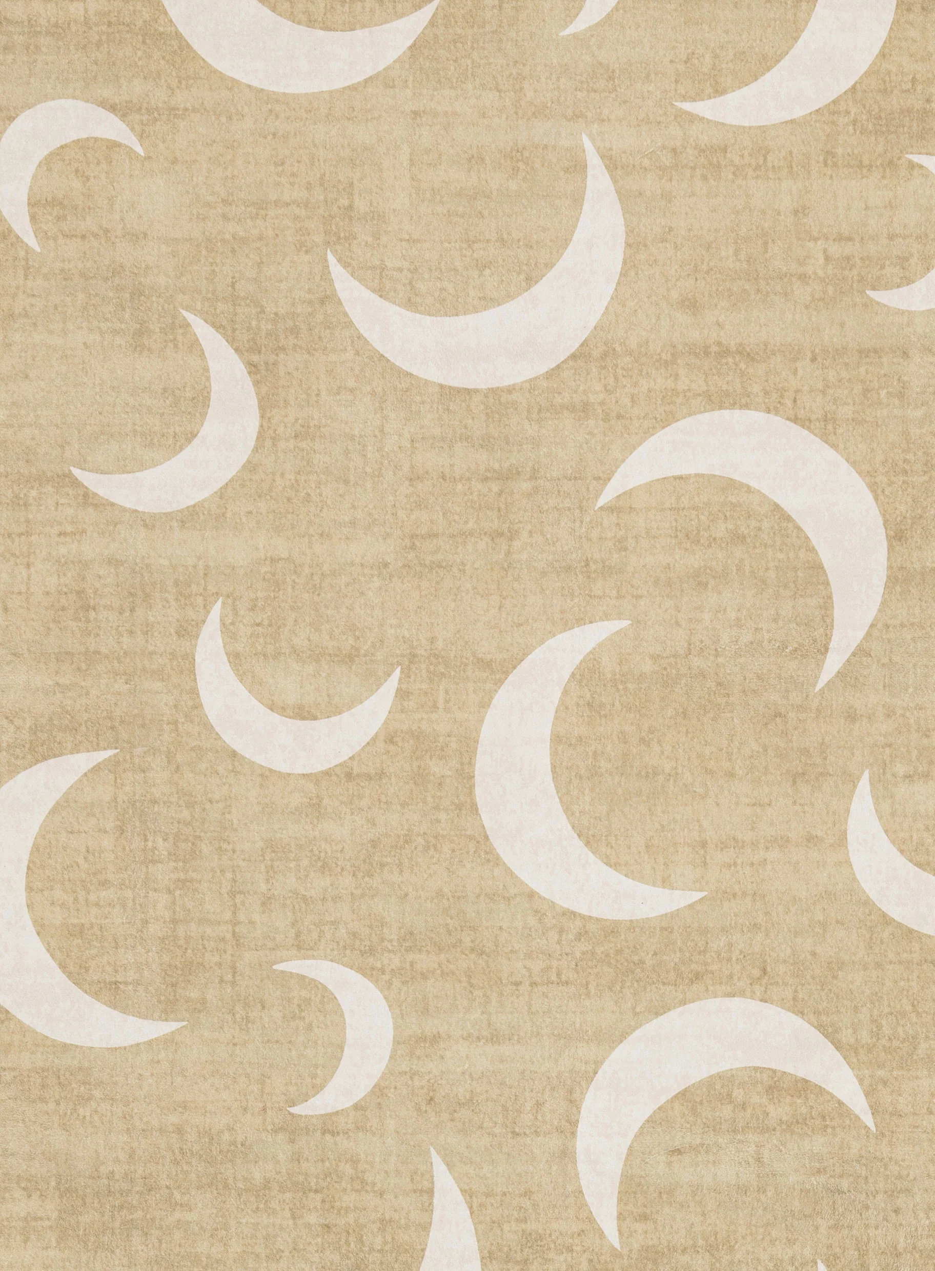 Copata Beige Cream Moon Washable Rug - Image 13