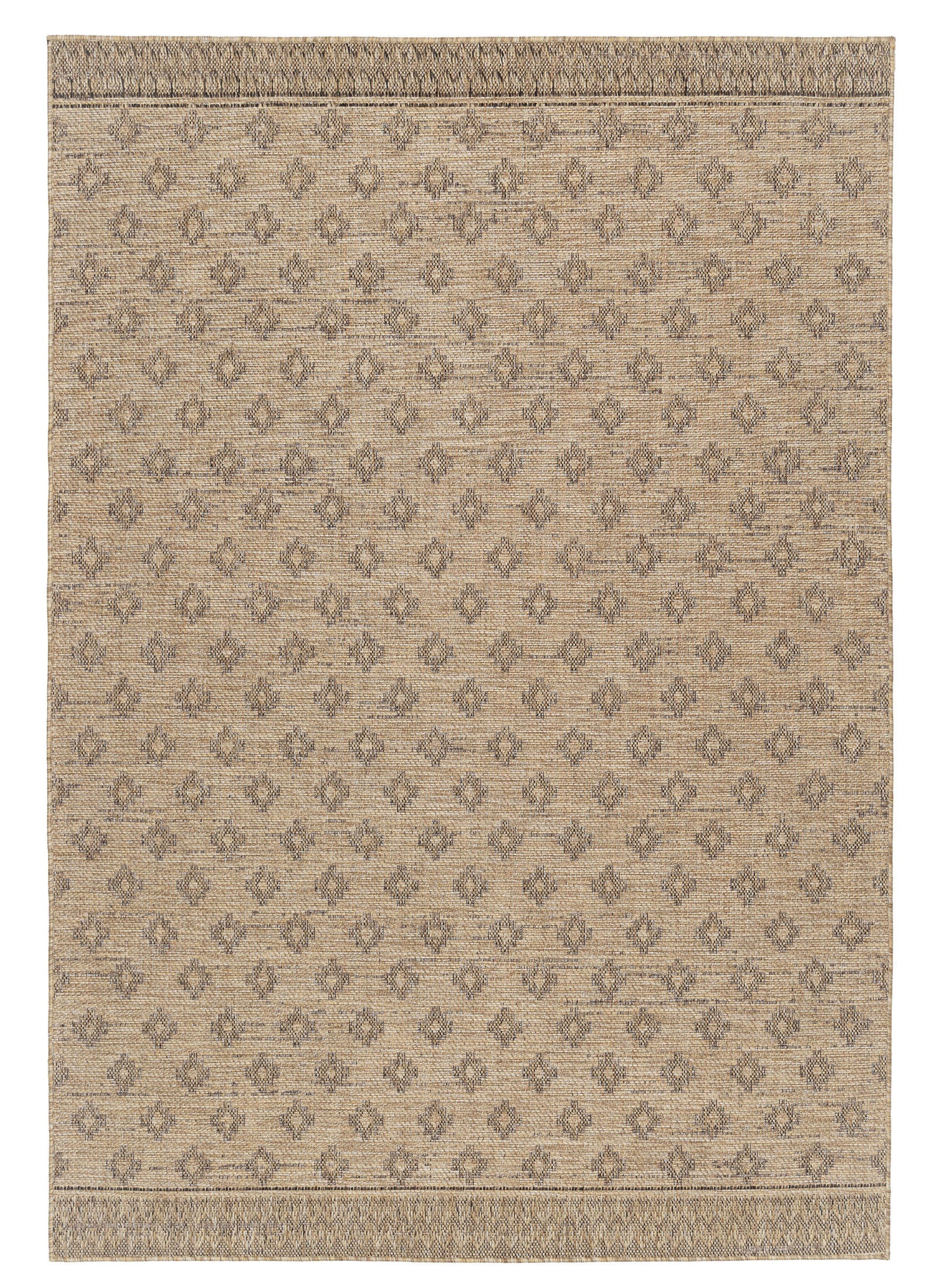Cove Sand Nude and Ash Medallion Indoor Outdoor Rug