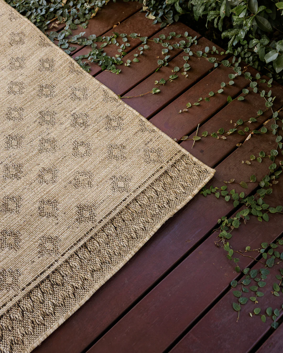 Cove Sand Nude and Ash Medallion Indoor Outdoor Rug - Image 5