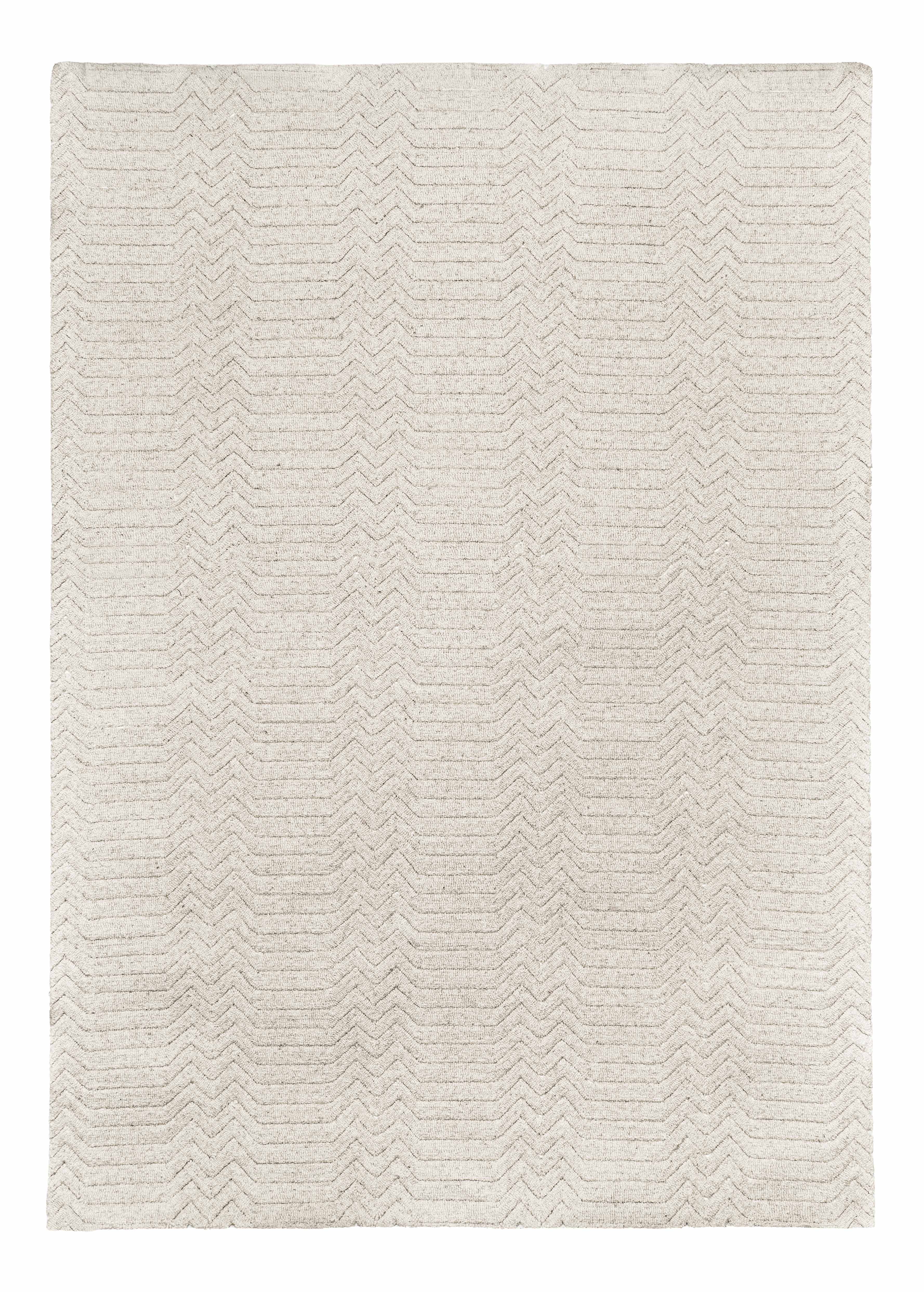 Cualli Ivory Cream Textured Rug