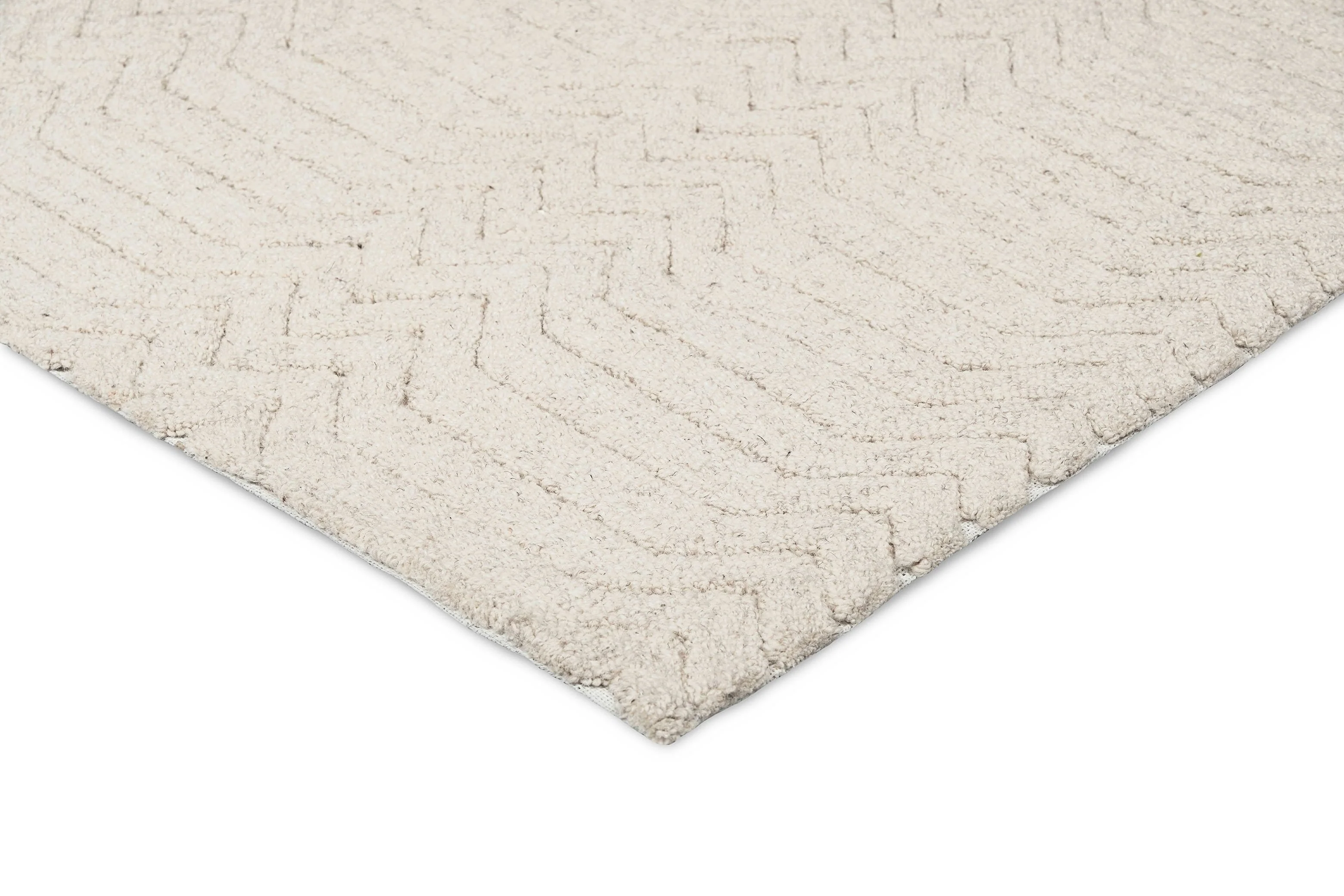 Cualli Ivory Cream Textured Rug - Image 17