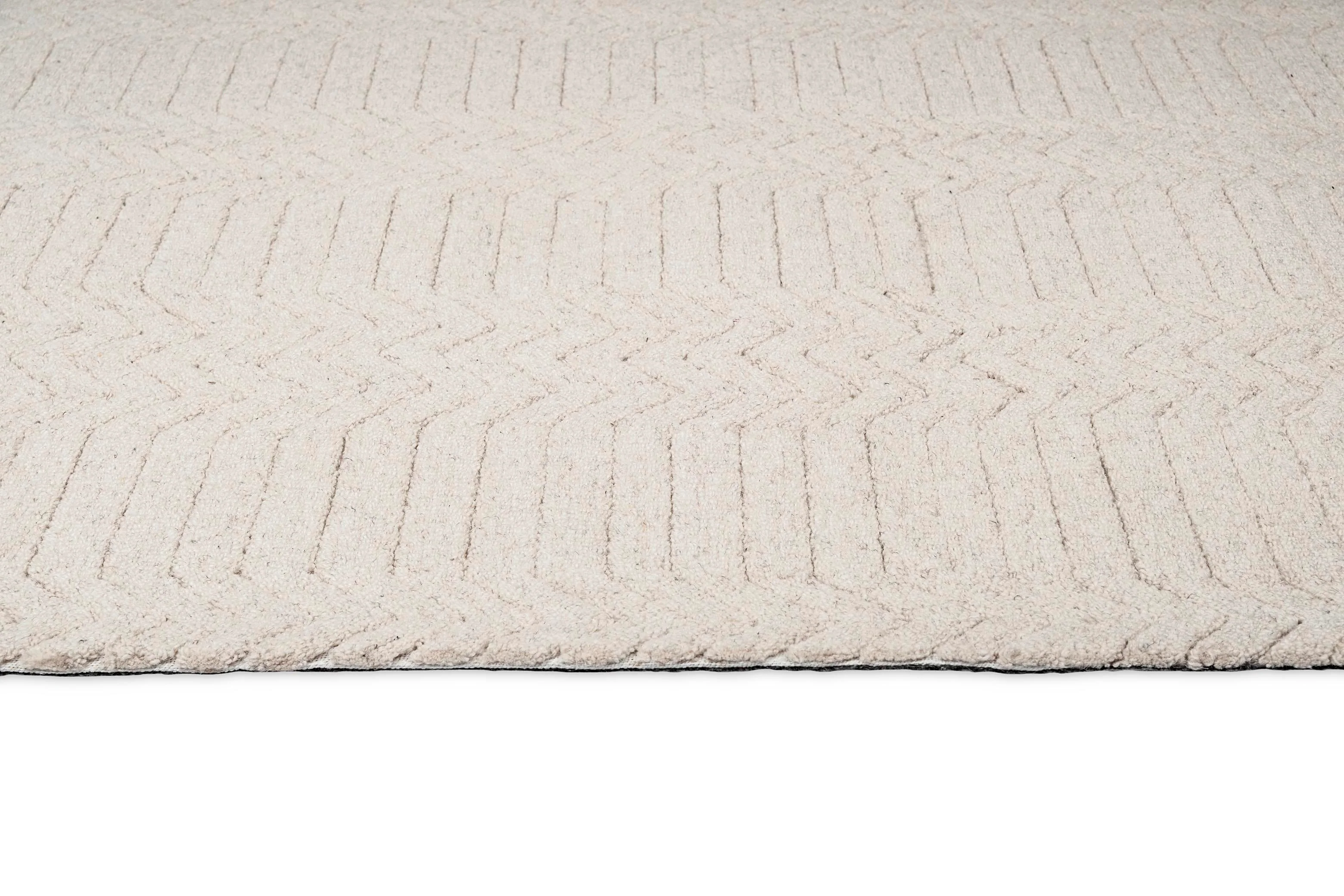 Cualli Ivory Cream Textured Rug - Image 18