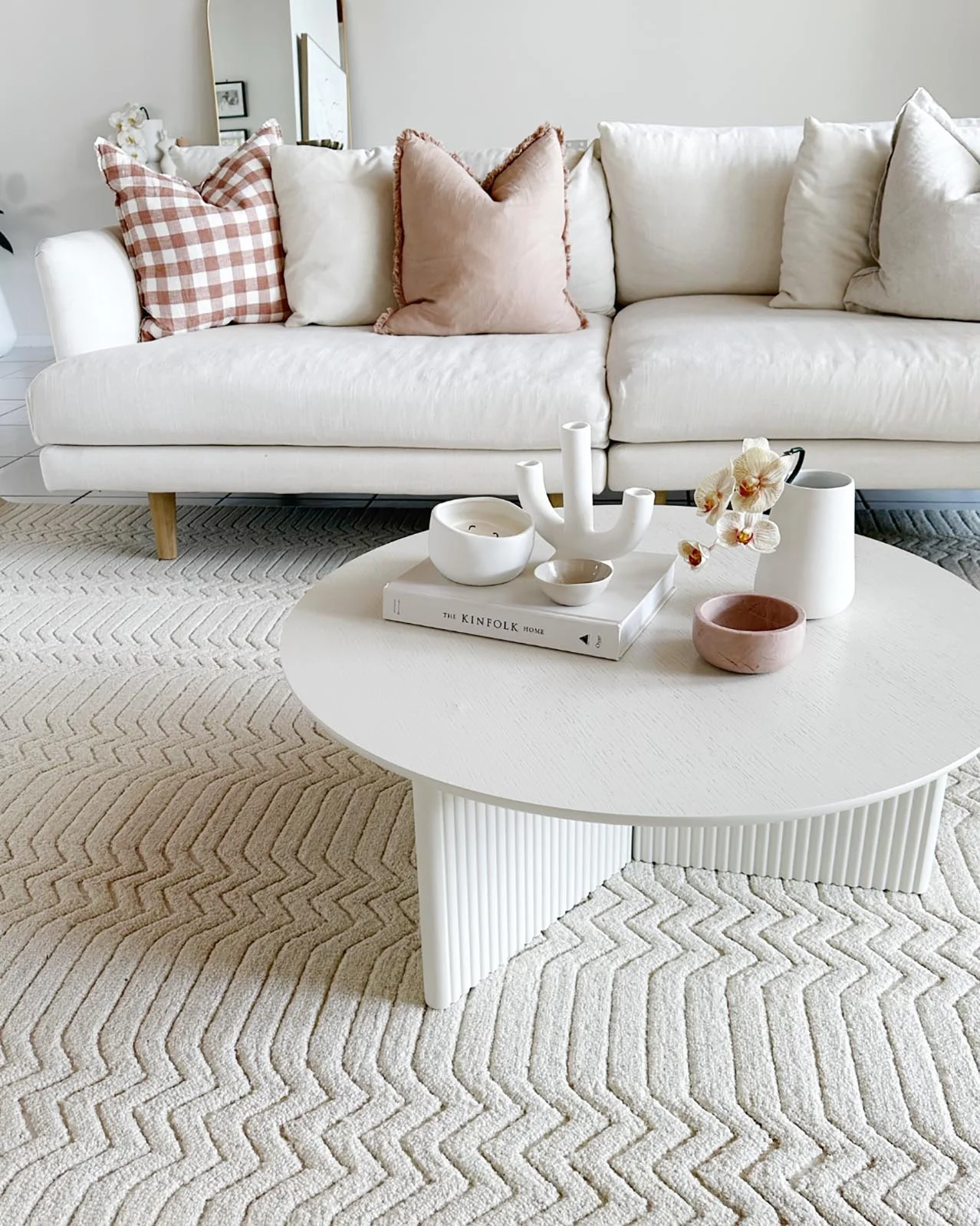 Cualli Ivory Cream Textured Rug - Image 4