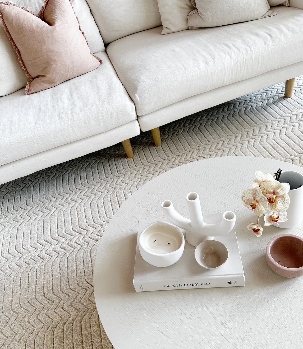 Cualli Ivory Cream Textured Rug - Image 5