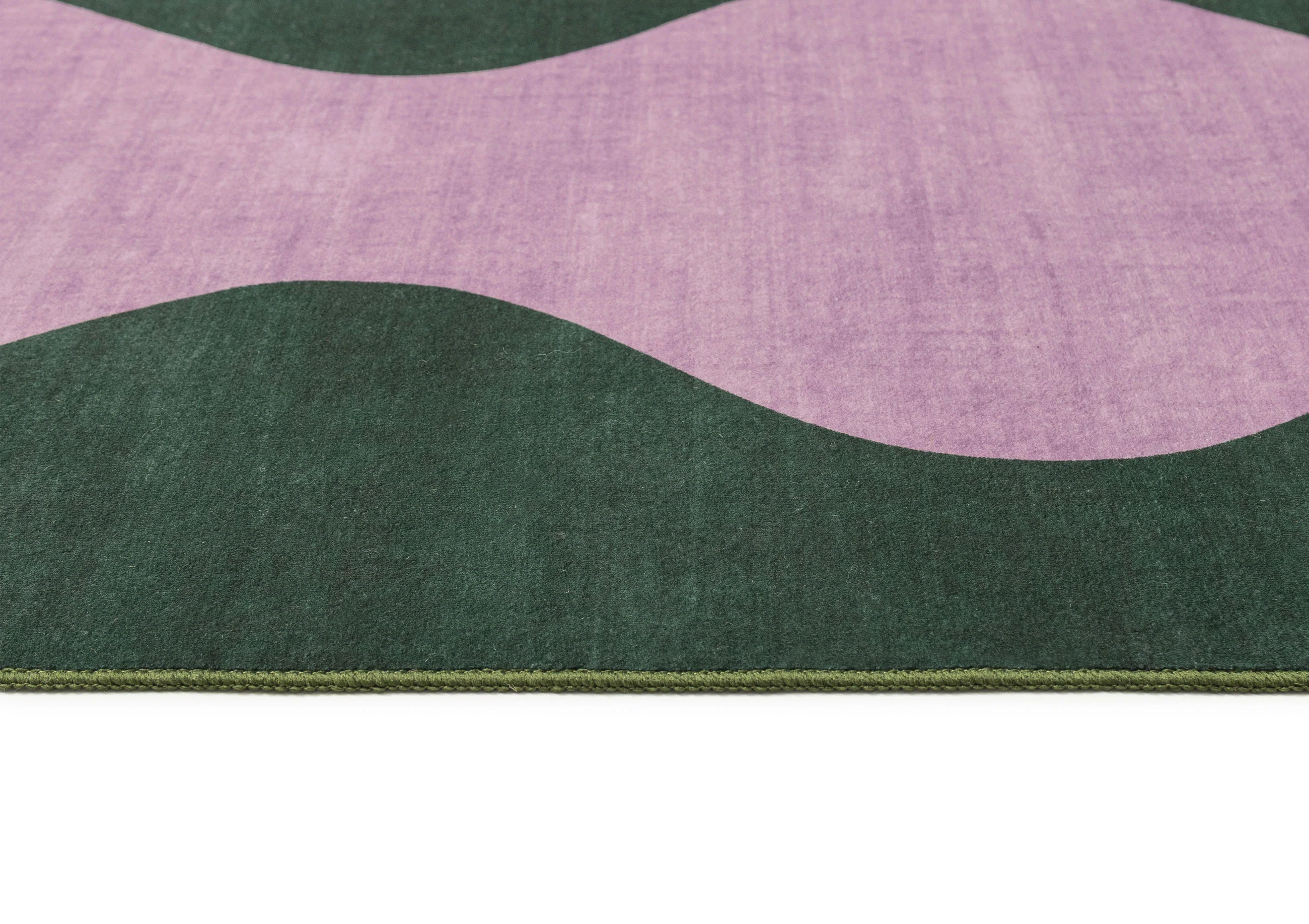 Cuenca Green and Purple Wave Washable Rug - Image 10