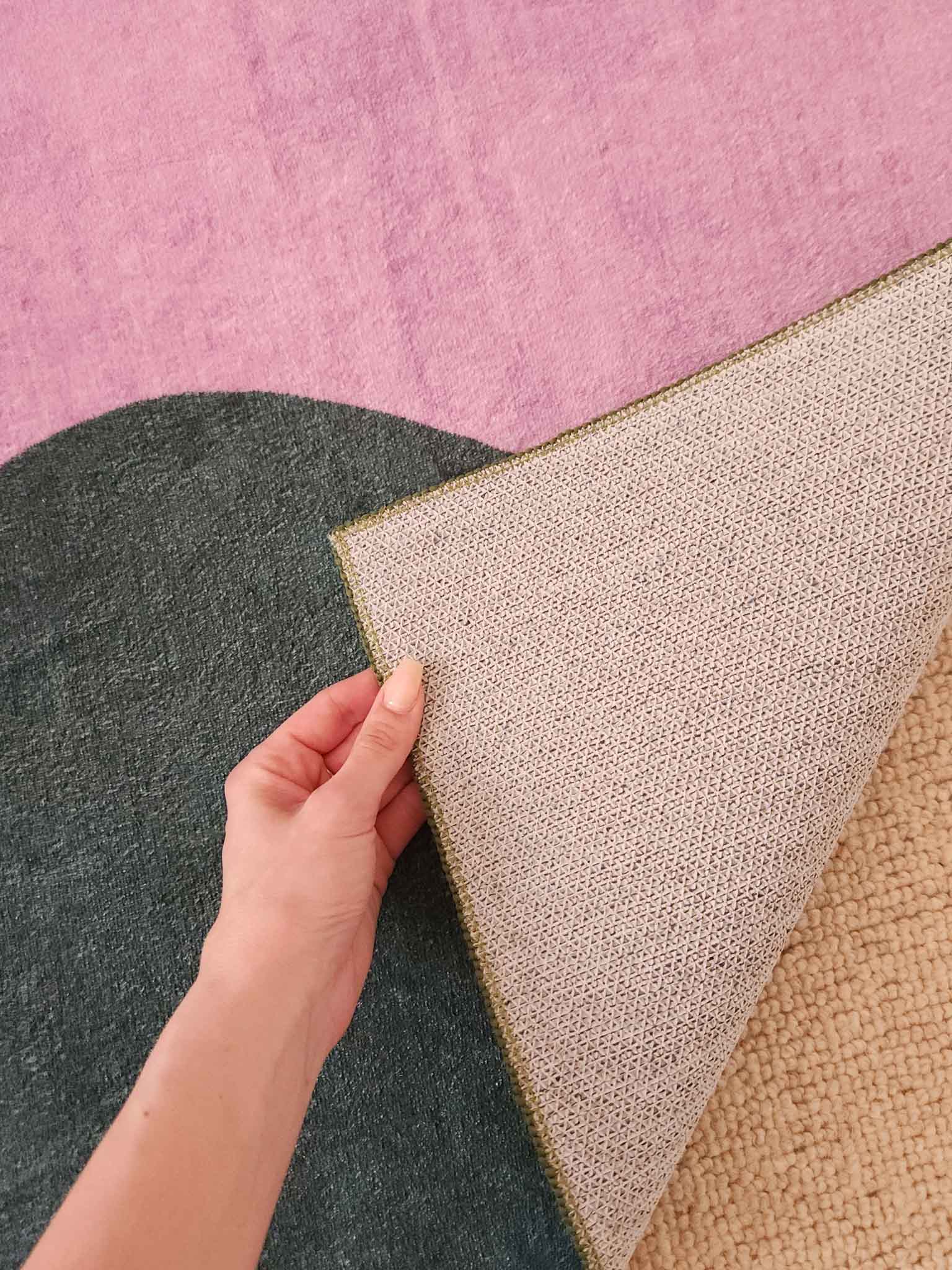 Cuenca Green and Purple Wave Washable Rug - Image 5