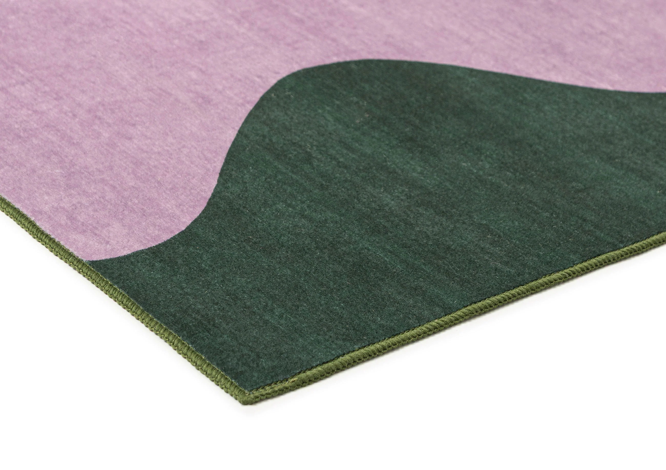 Cuenca Green and Purple Wave Washable Rug - Image 9