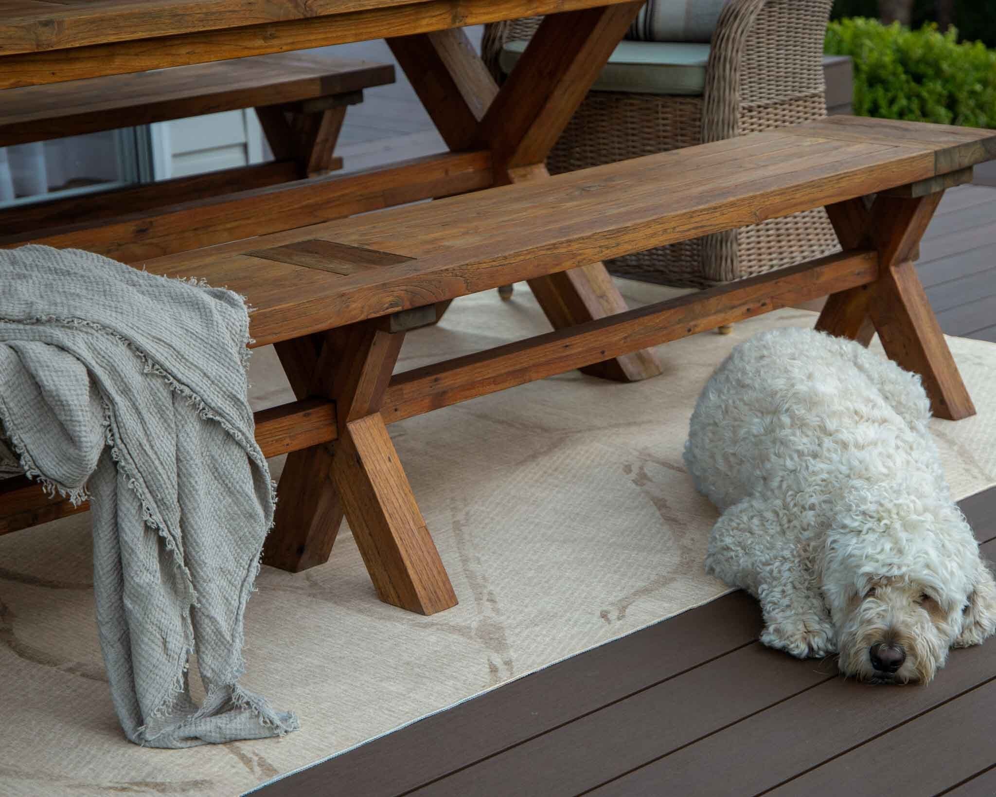 Cyra Soft Beige and Warm Taupe Indoor Outdoor Rug - Image 3
