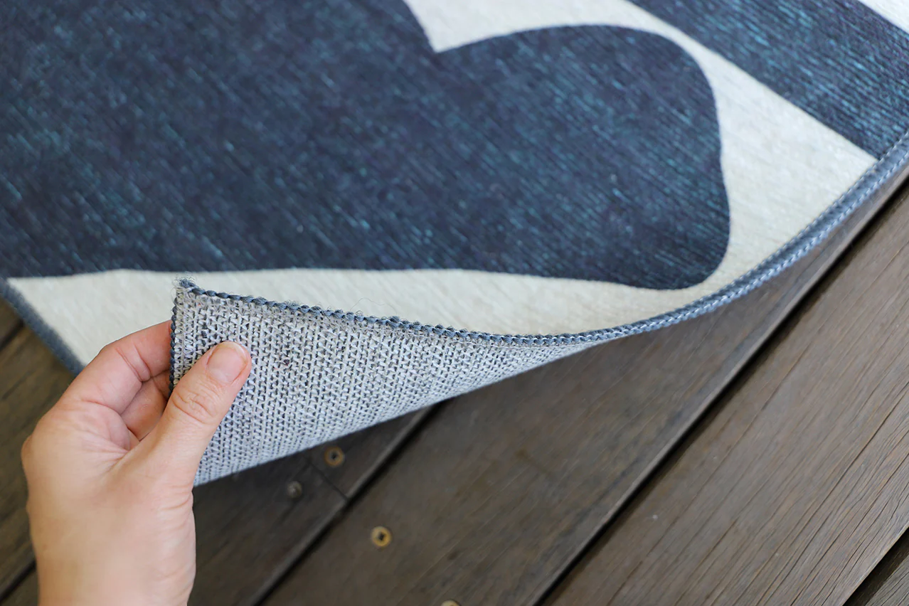 Damaris Blue Grey Cream Indoor Outdoor Washable Rug - Image 6