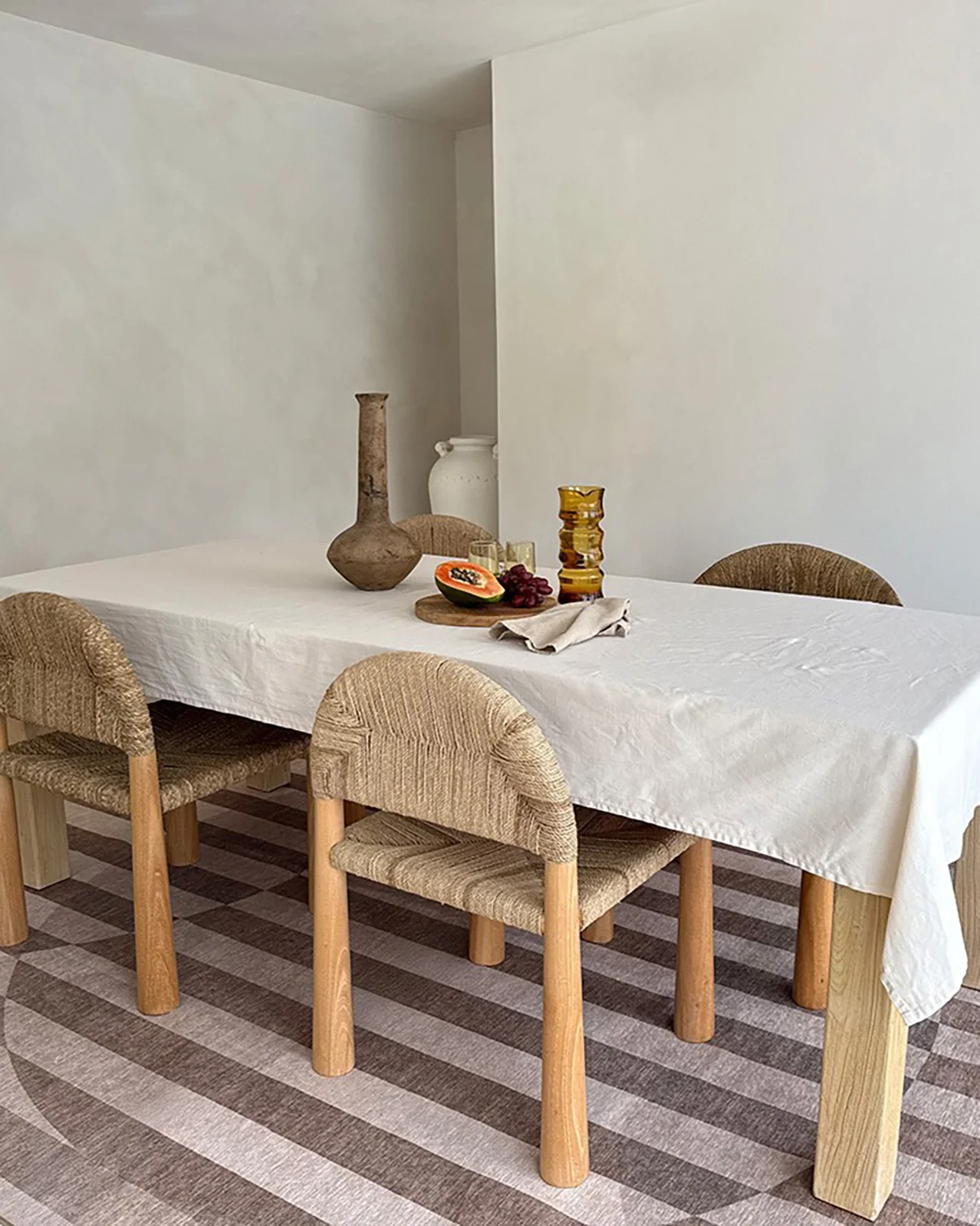 Delos Warm Sand and Soft Taupe Striped Indoor Outdoor Rug - Image 2