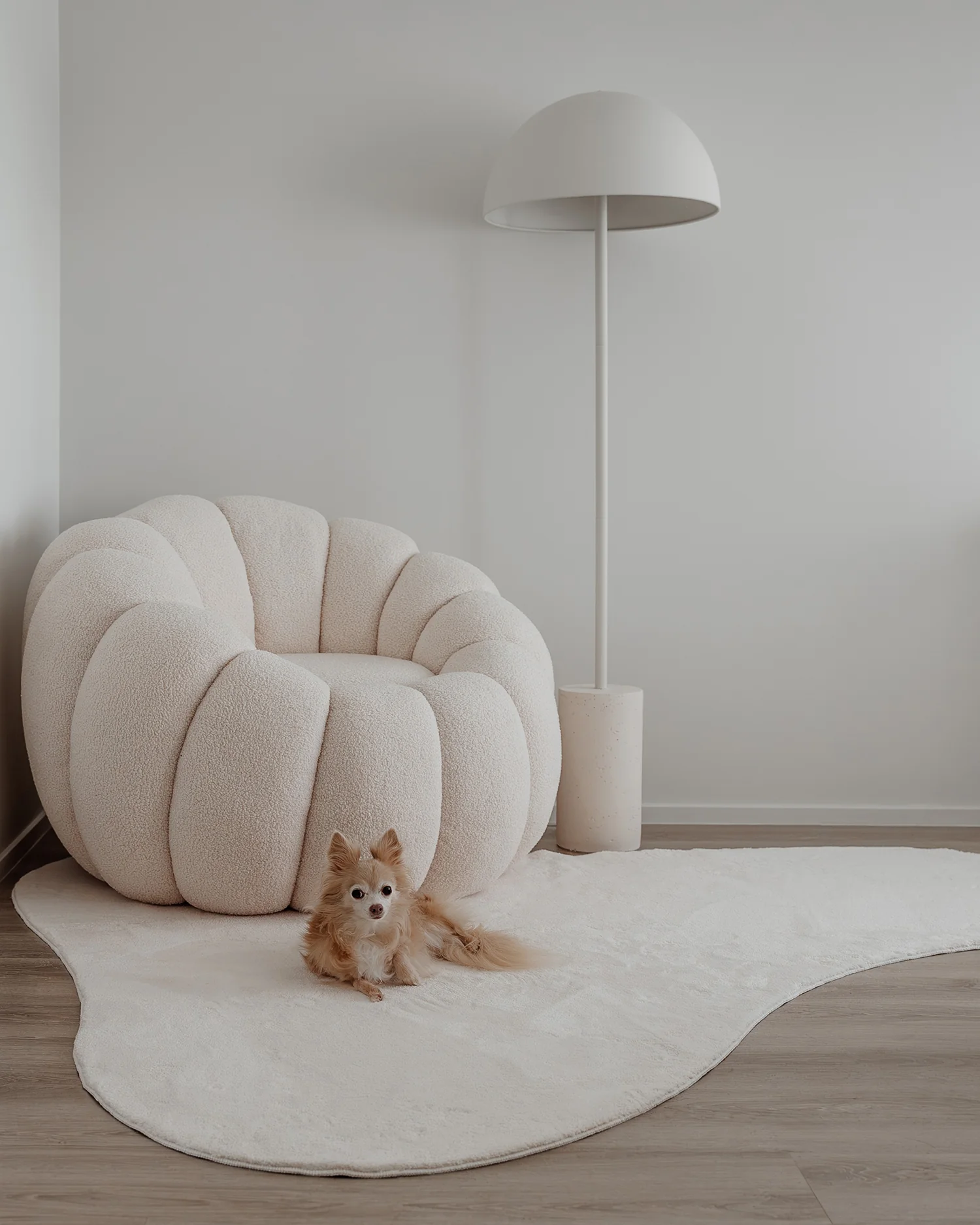Demi Neutral Cream Irregular Shape Washable Rug - Image 2