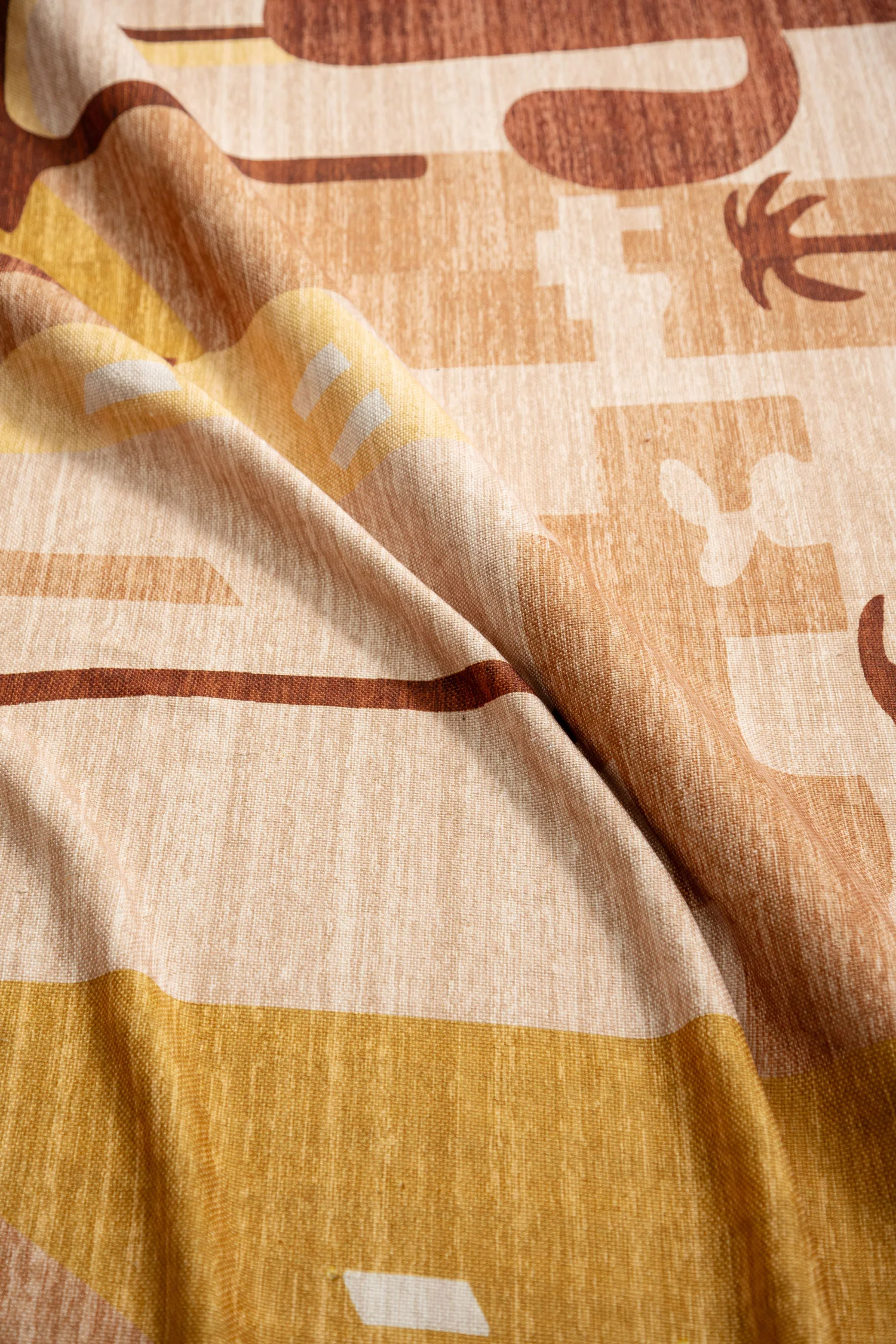 Donata Brown Mustard Boho Picnic Rug - Image 10
