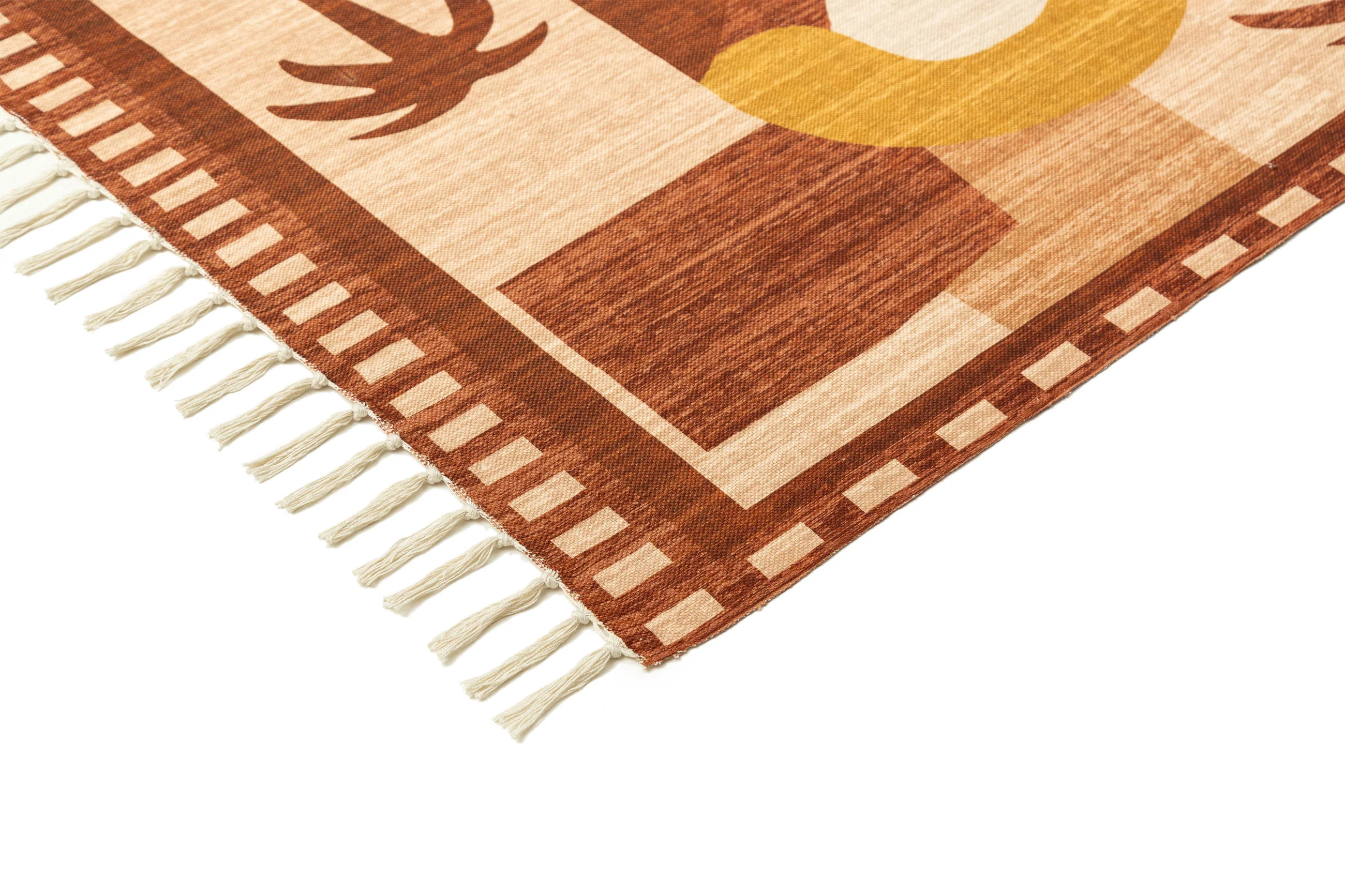Donata Brown Mustard Boho Picnic Rug - Image 7