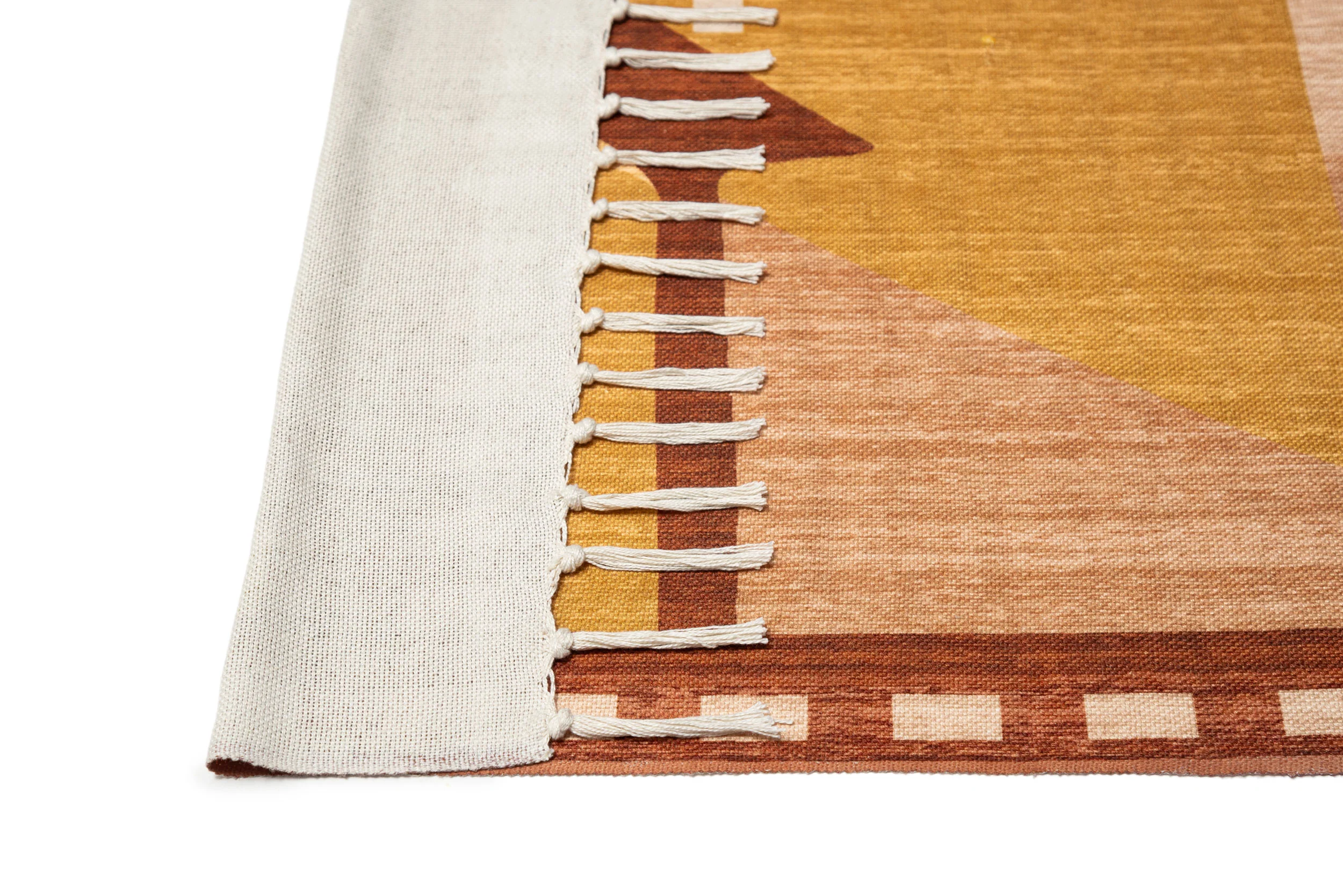Donata Brown Mustard Boho Picnic Rug - Image 8