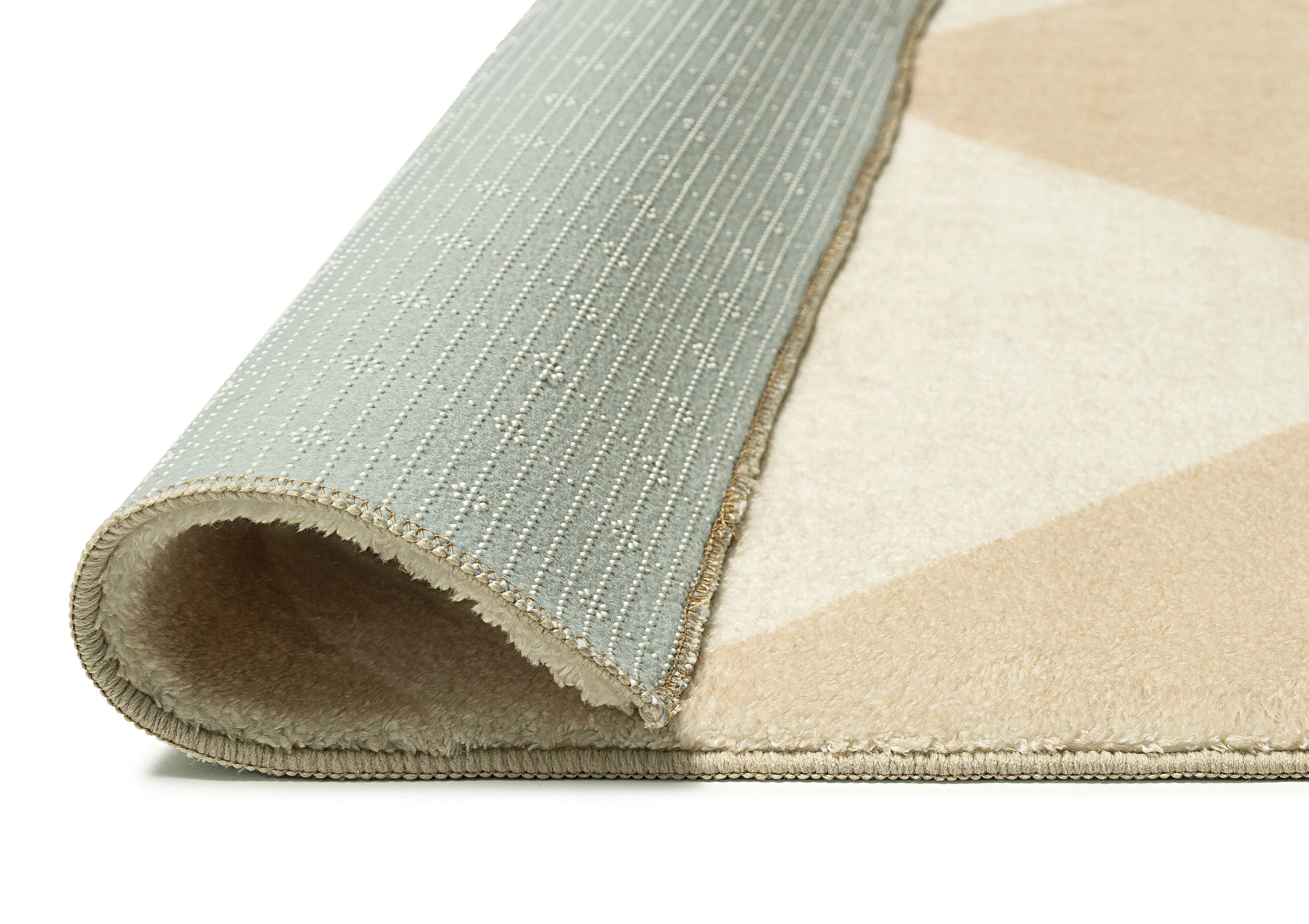 Doutzen Beige Cream Checkered Washable Rug - Image 11