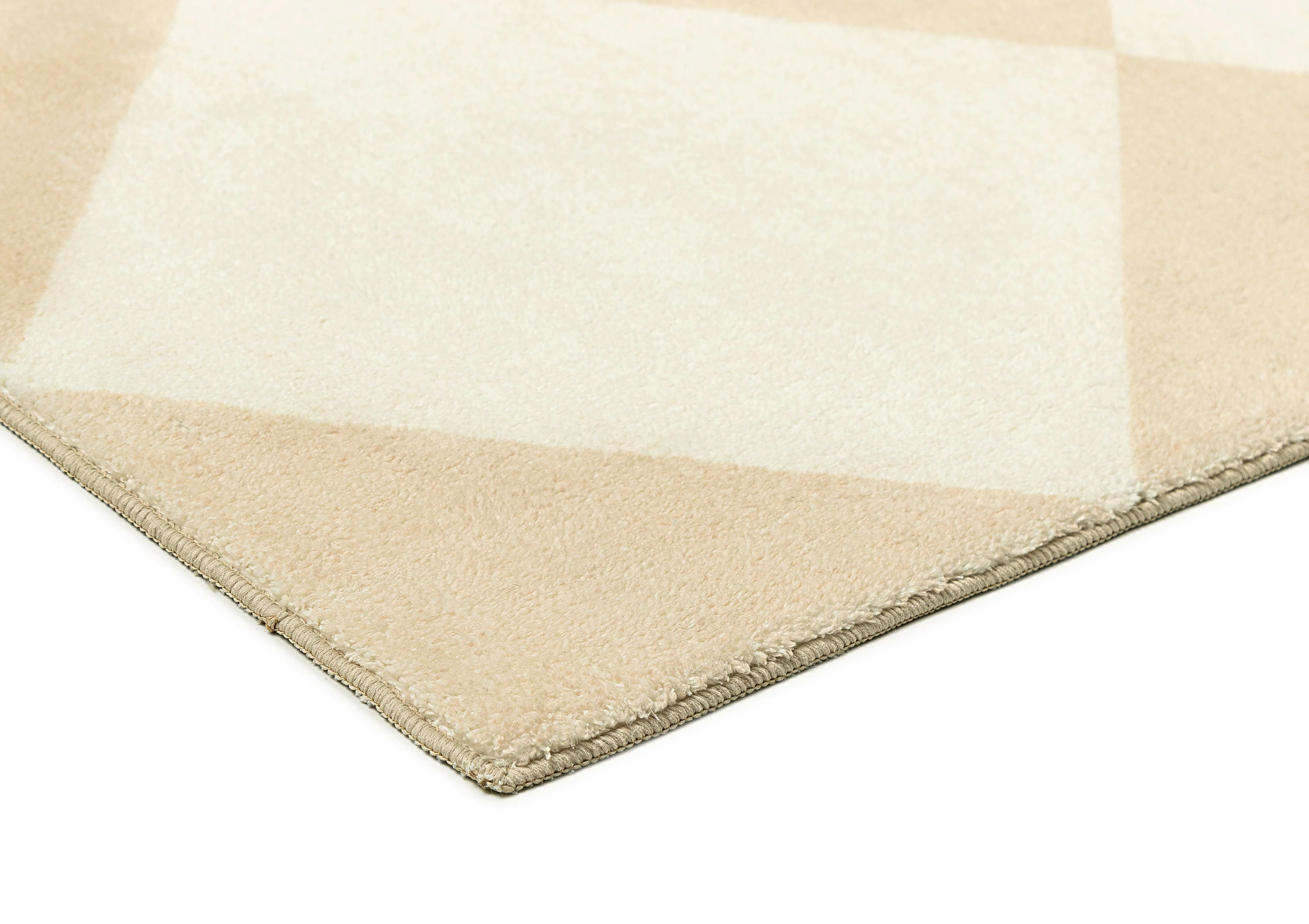 Doutzen Beige Cream Checkered Washable Rug - Image 9