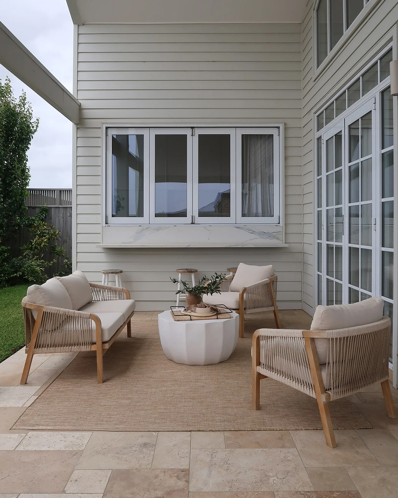 Dune Natural Beige Woven Indoor Outdoor Rug - Image 2