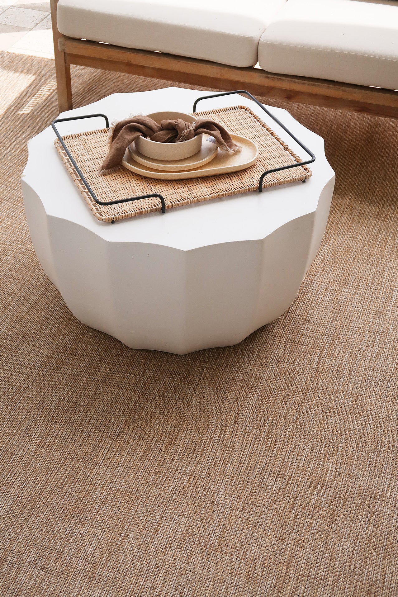 Dune Natural Beige Woven Indoor Outdoor Rug - Image 4