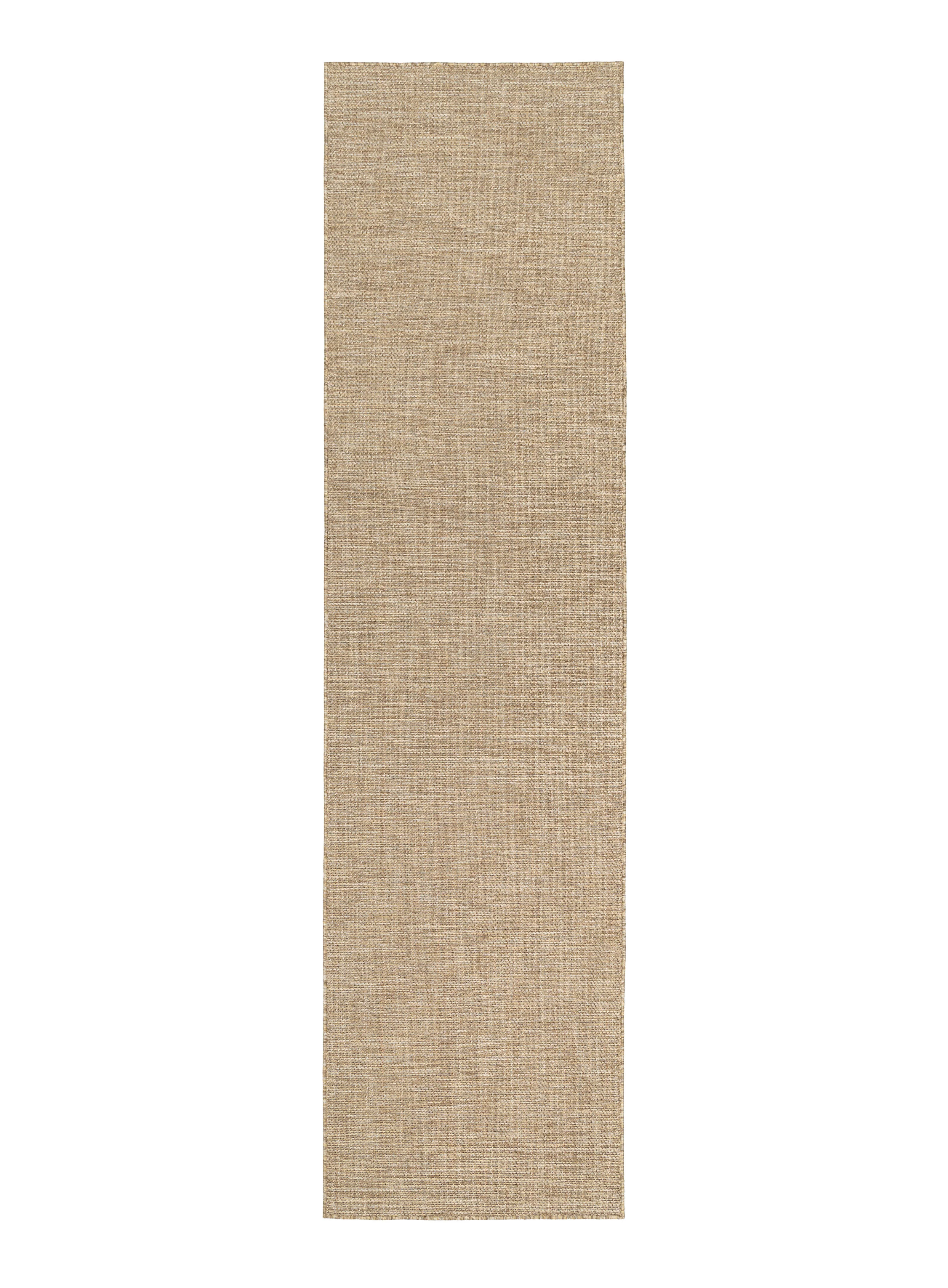 Dune Natural Beige Woven Indoor Outdoor Runner Rug