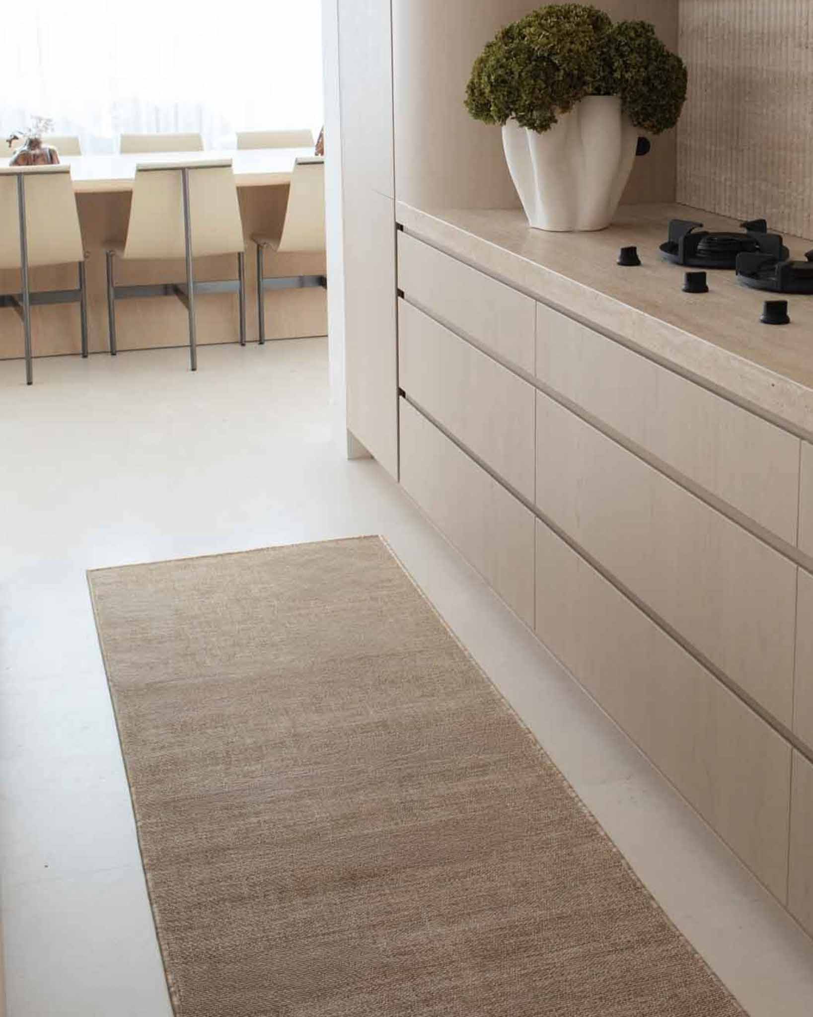 Dune Natural Beige Woven Indoor Outdoor Runner Rug - Image 2