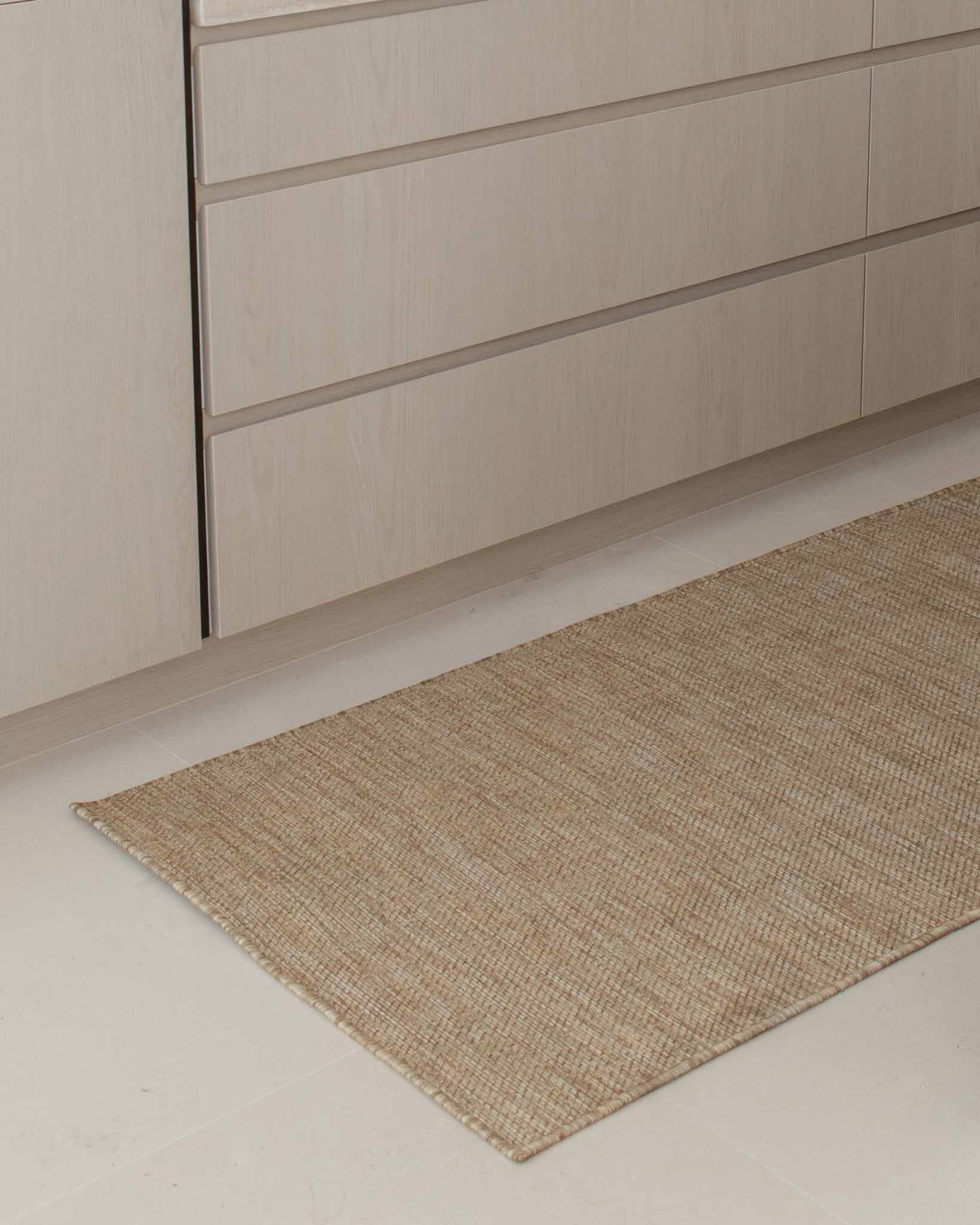 Dune Natural Beige Woven Indoor Outdoor Runner Rug - Image 3