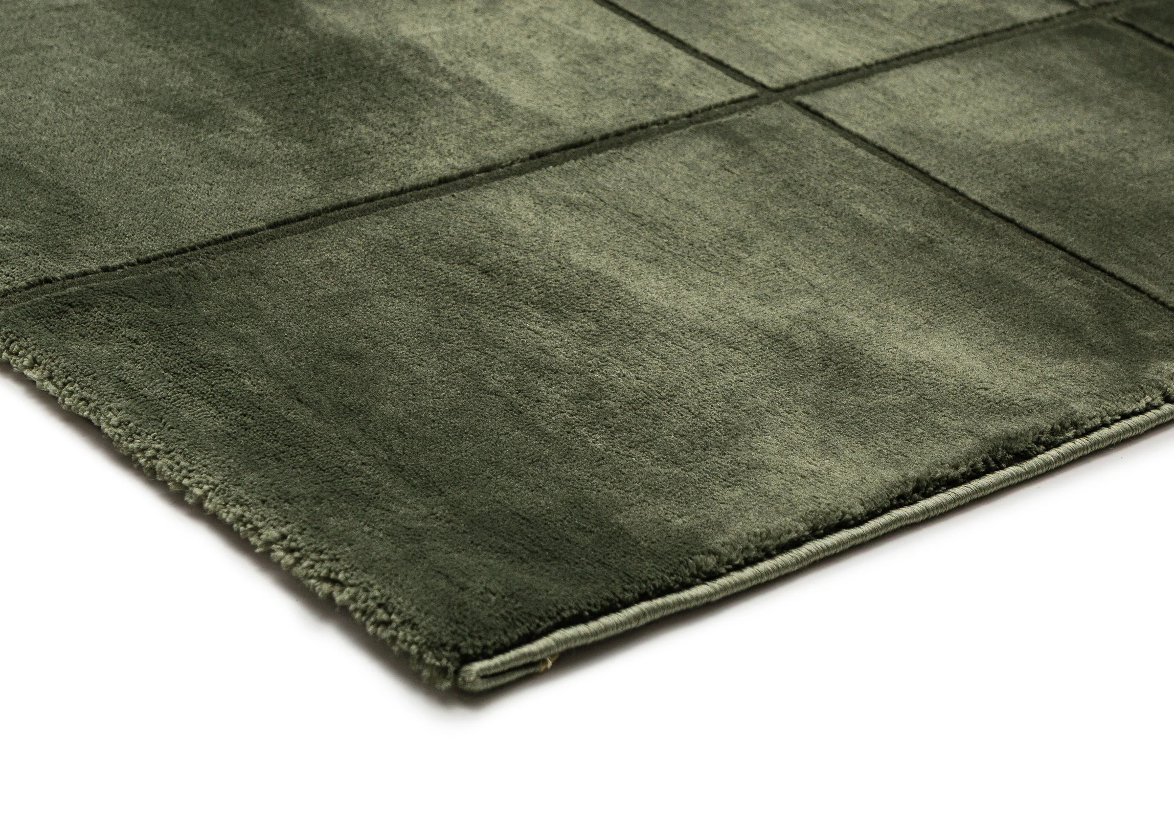 Edelle Tonal Olive Velvet Rug - Image 2