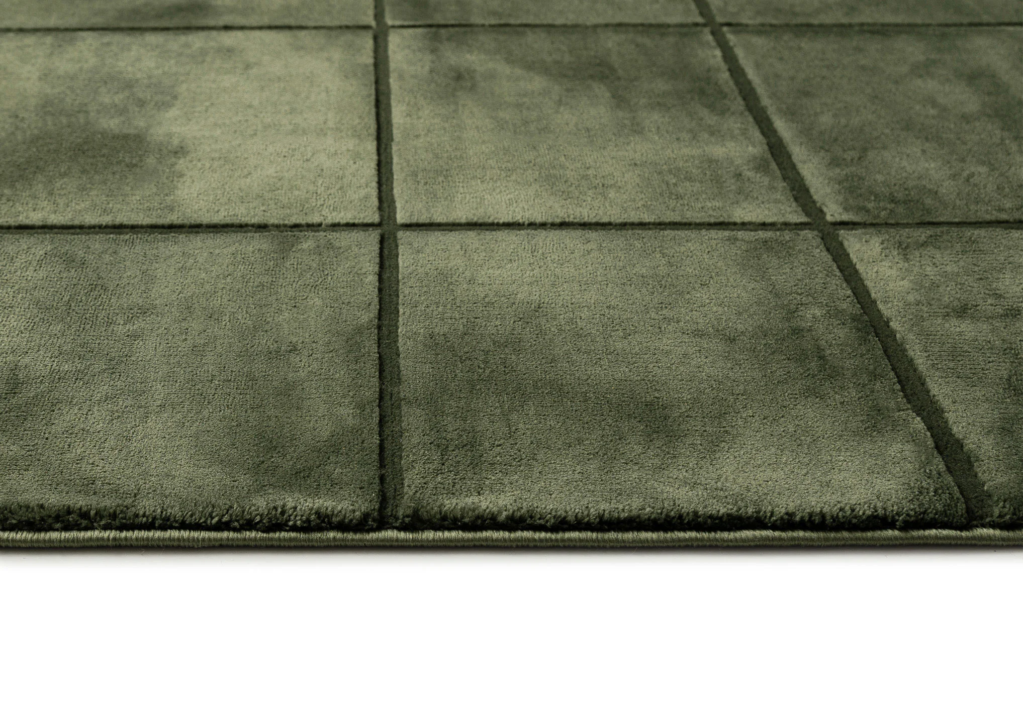 Edelle Tonal Olive Velvet Rug - Image 3