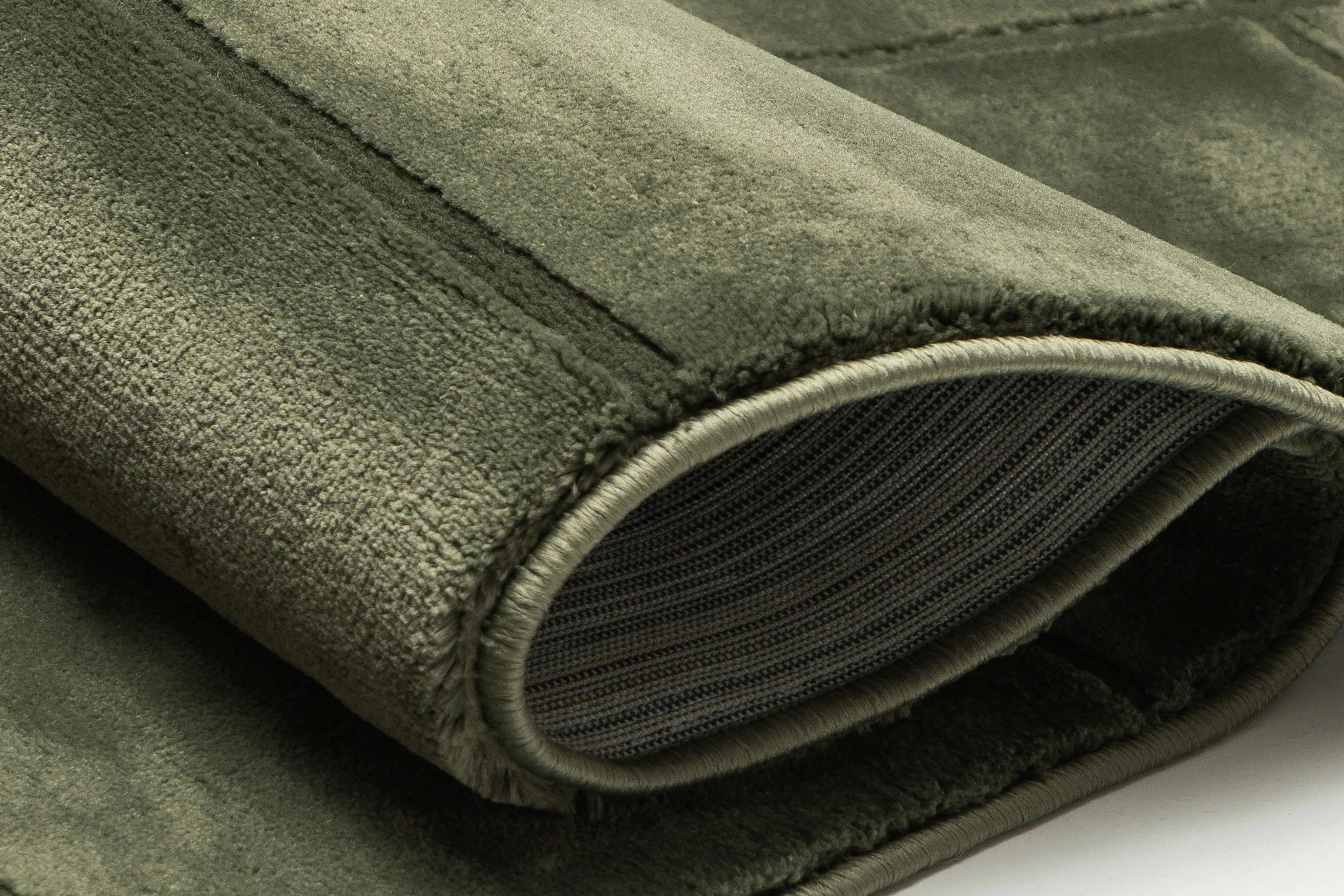 Edelle Tonal Olive Velvet Rug - Image 4