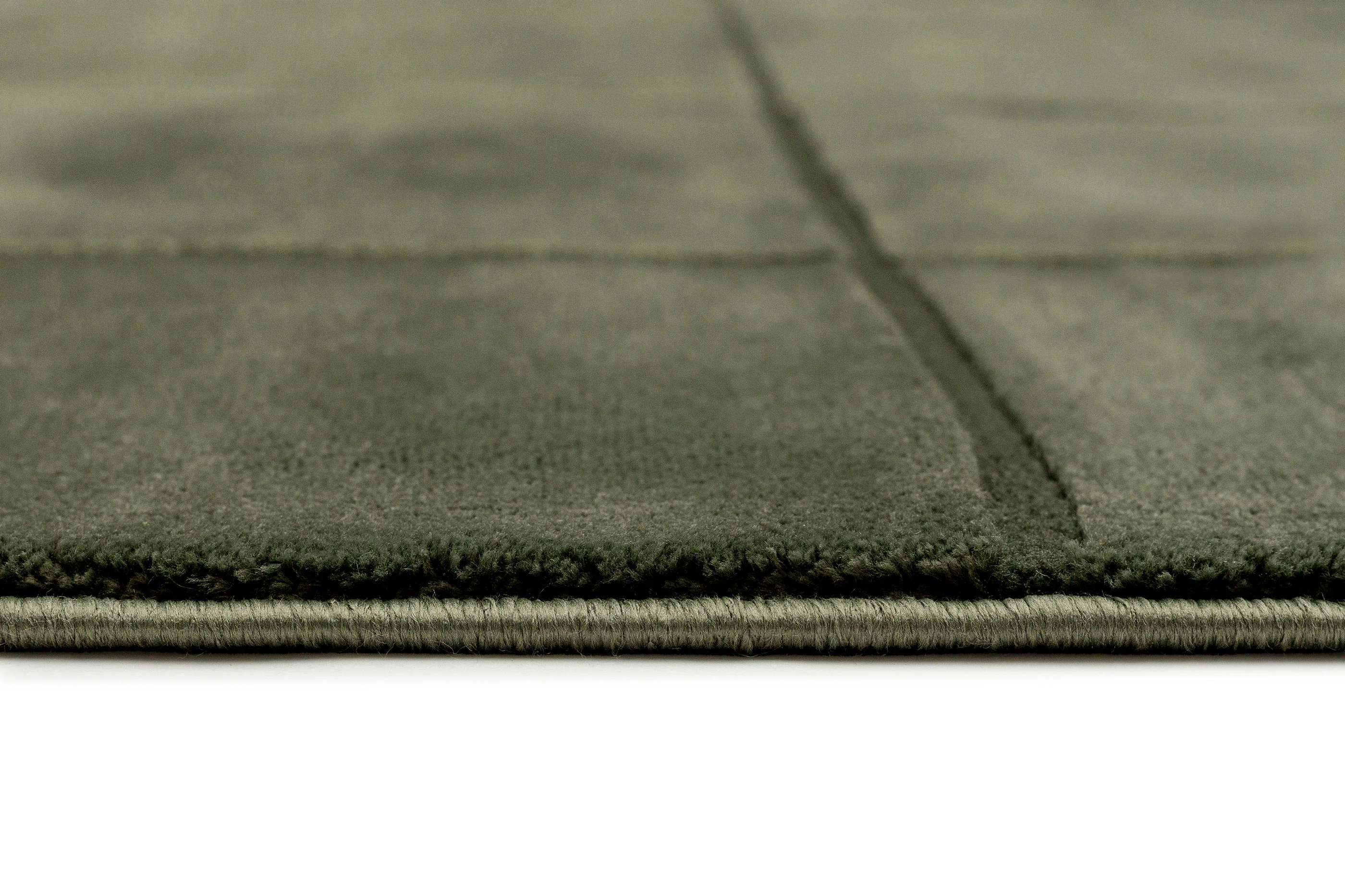 Edelle Tonal Olive Velvet Rug - Image 7