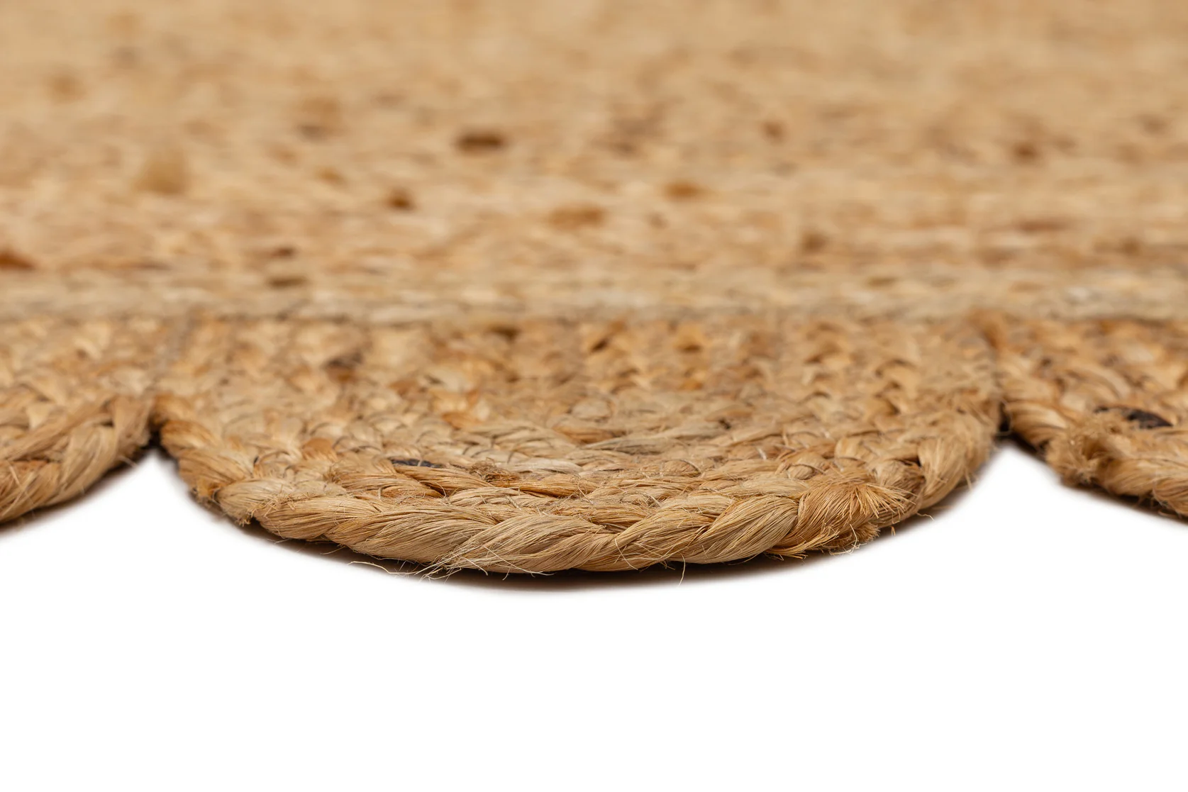 Ejiya Natural Brown Scalloped Jute Rug - Image 20