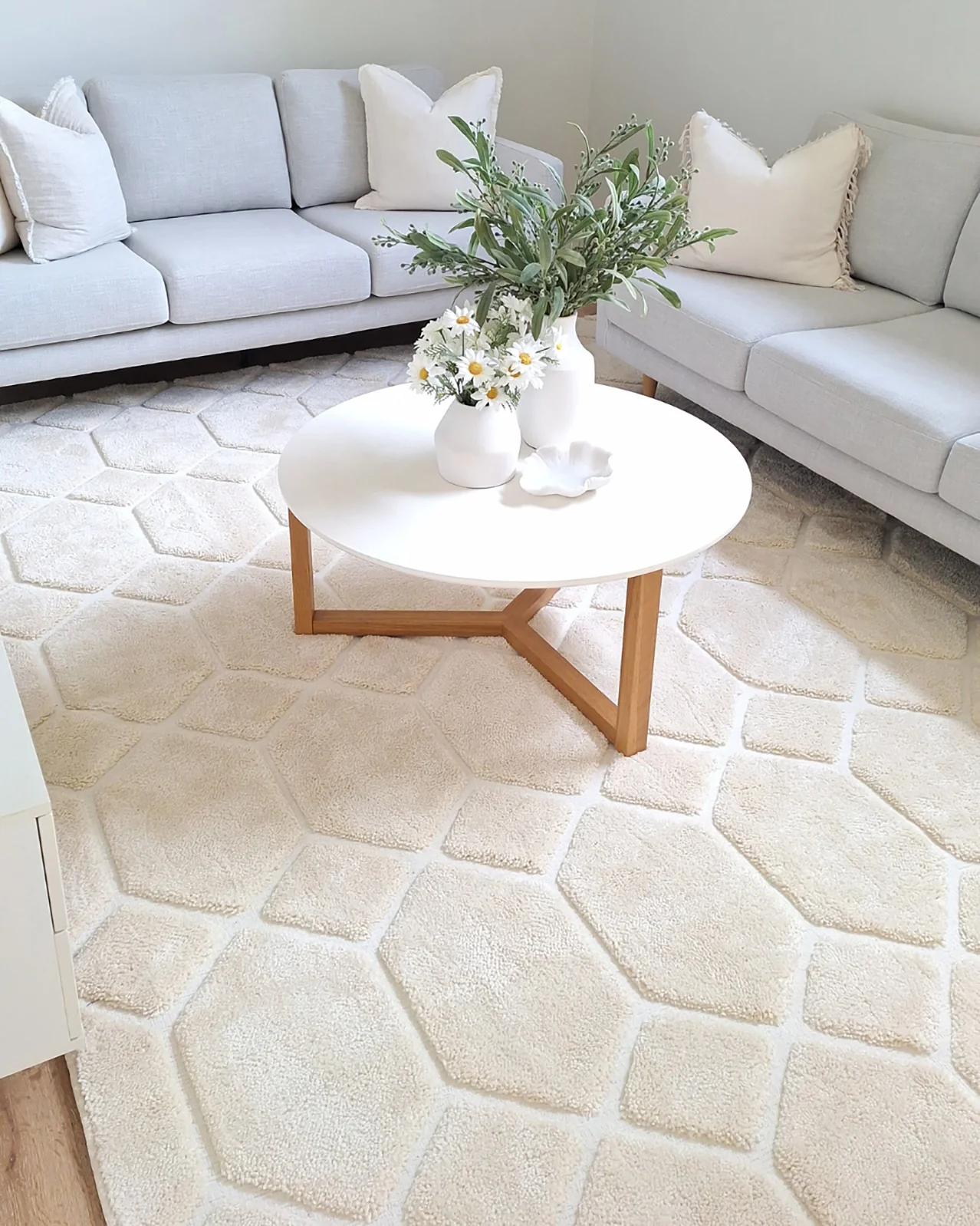 Elif Ivory Geometric Rug - Image 2