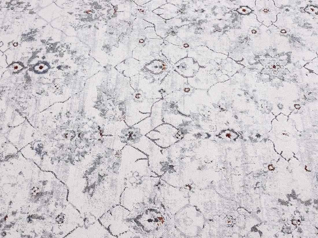 Elisha Grey and Blue Traditional Distressed Medallion Rug - Image 16
