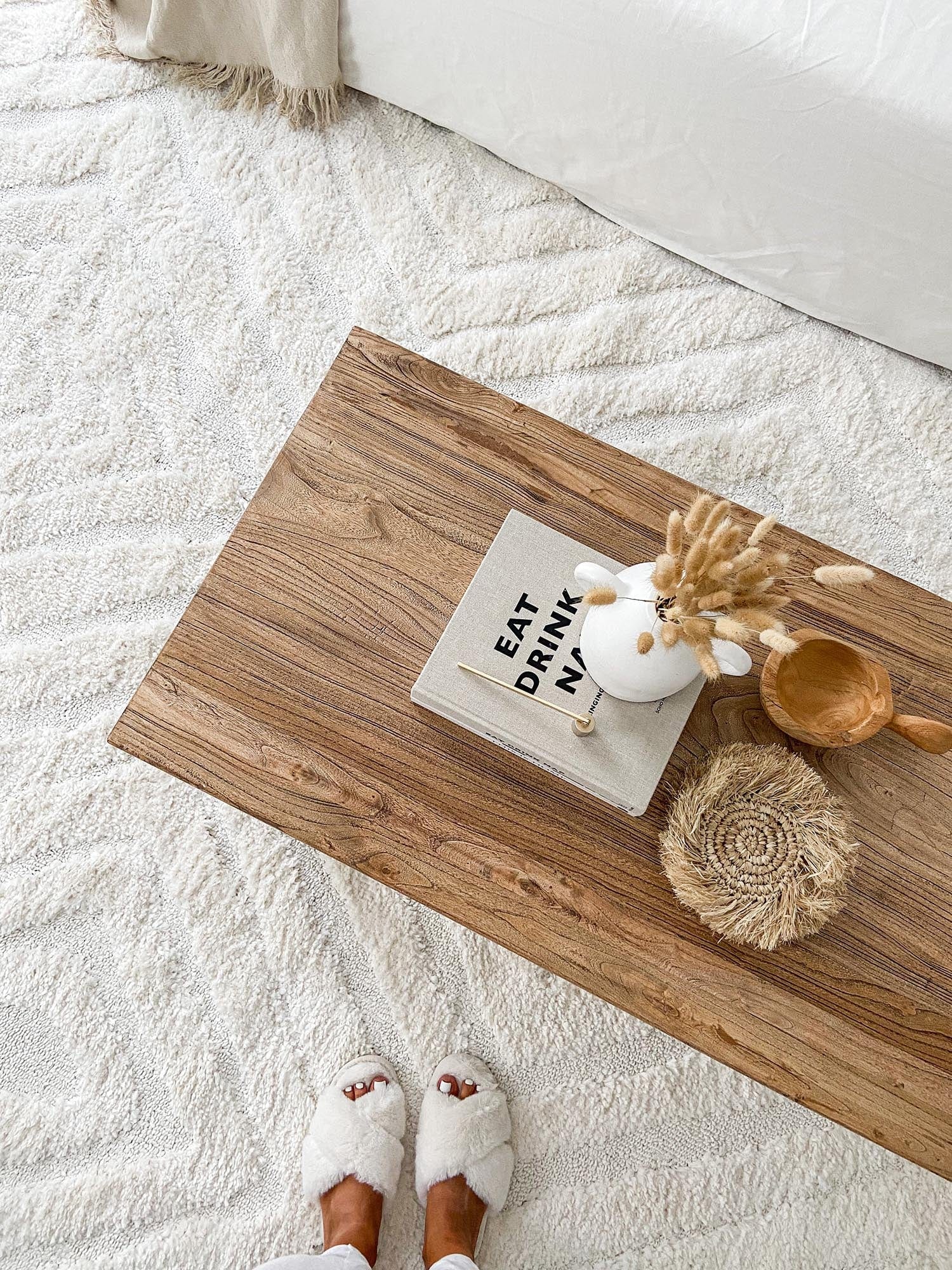 Elle Ivory Cream Diamond Tribal Textured Rug - Image 14
