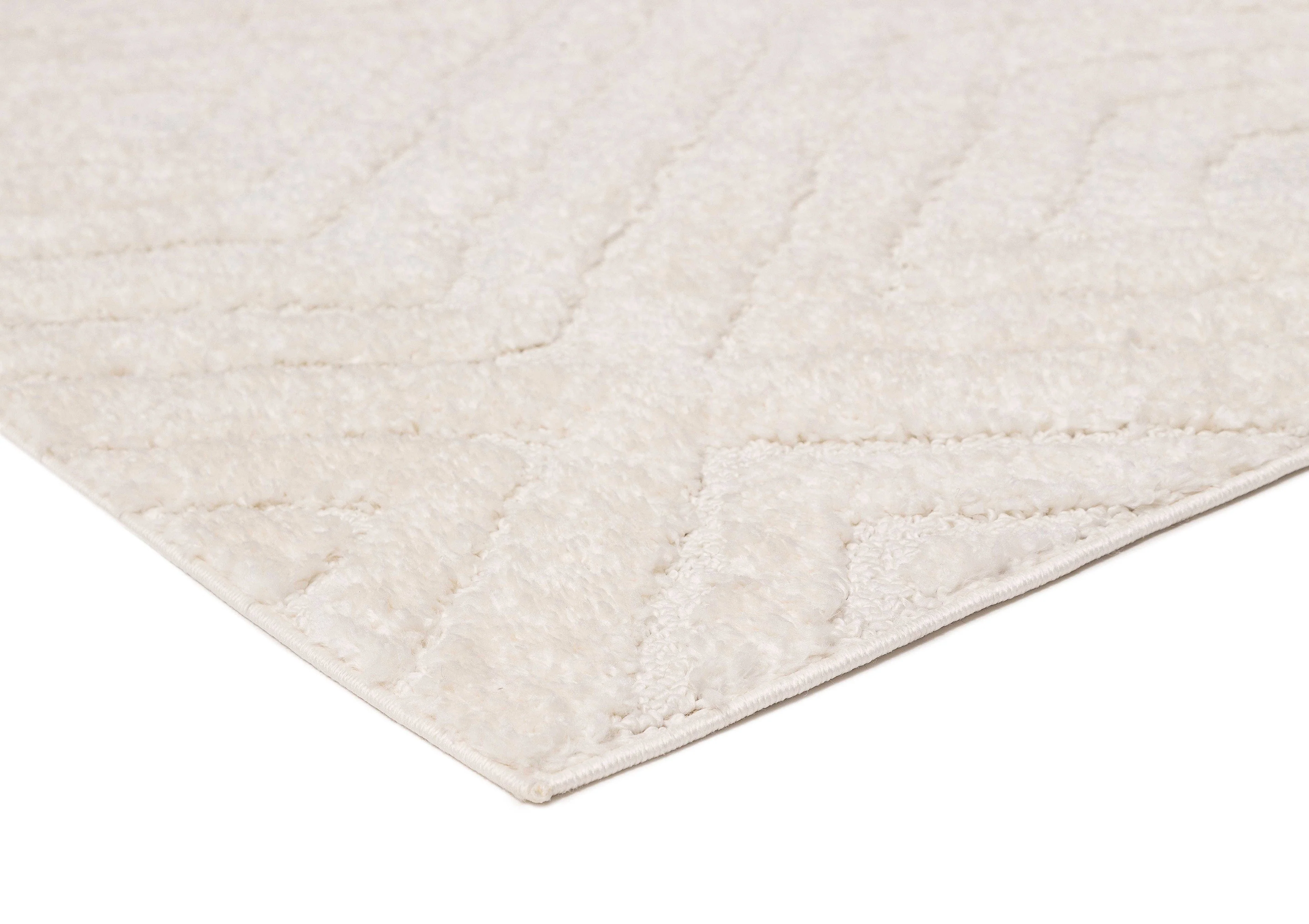 Elle Ivory Cream Diamond Tribal Textured Rug - Image 15