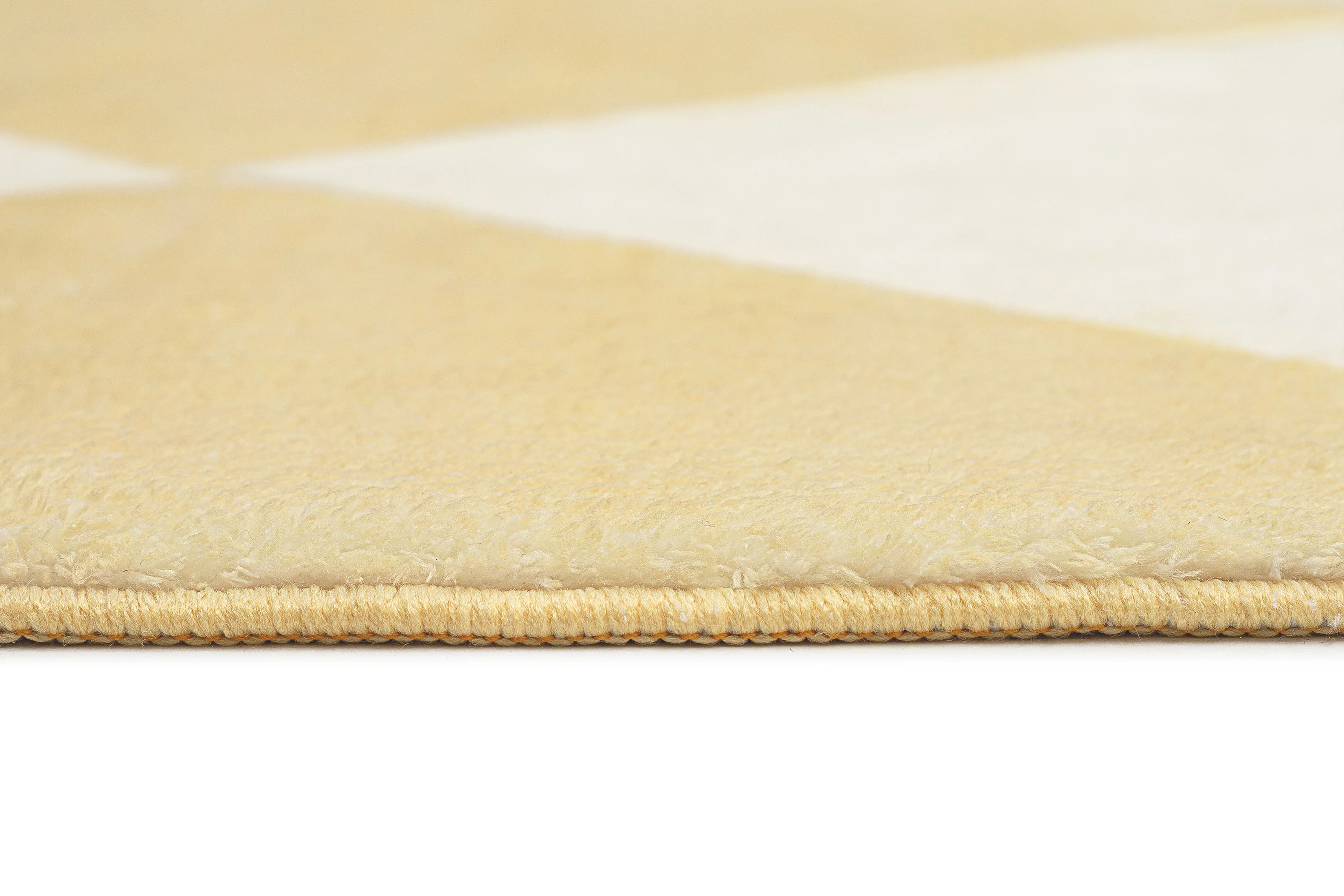 Ellis Yellow Cream Checkered Washable Rug - Image 9