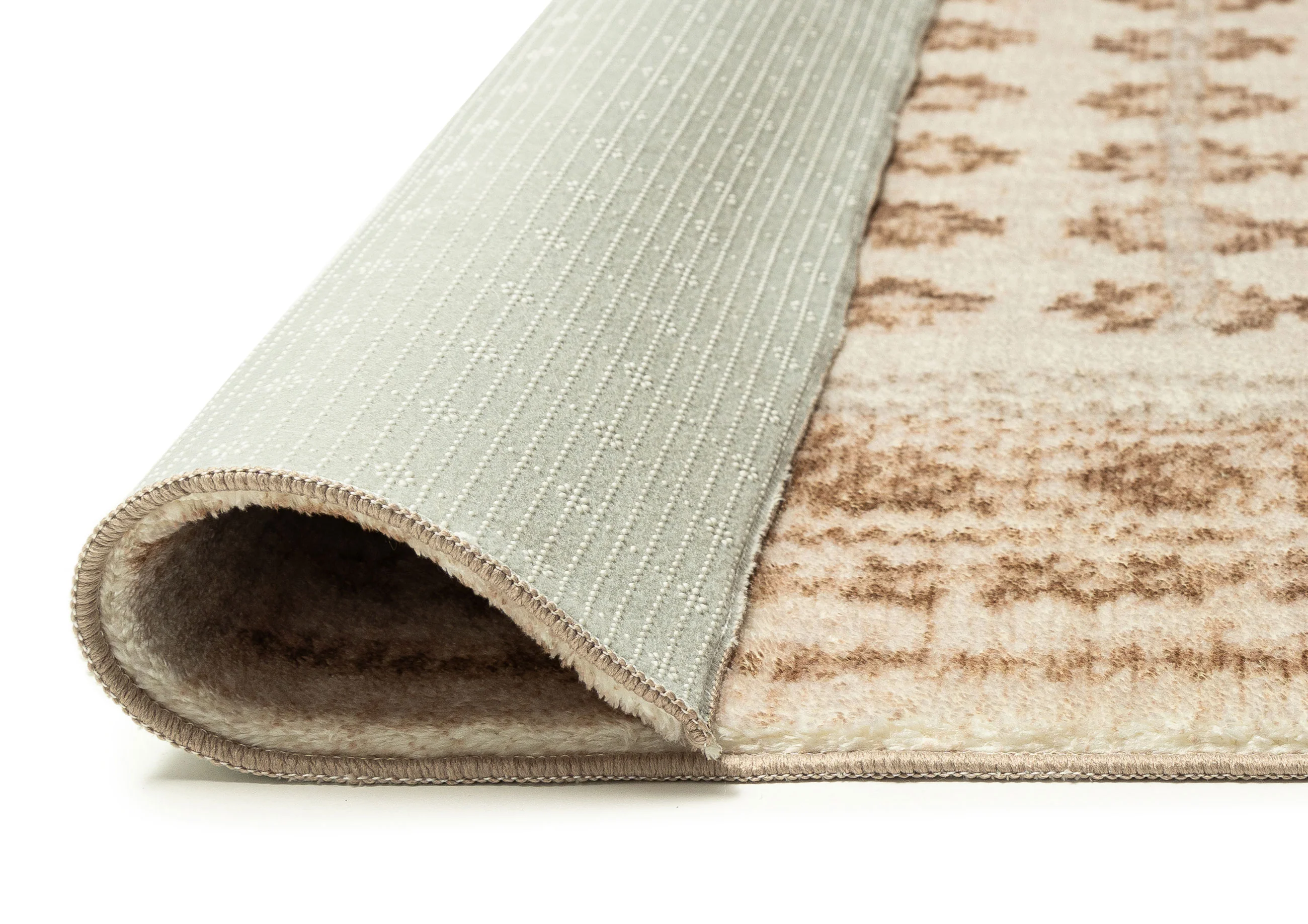 Ellora Brown Beige Tribal Boho Pattern Washable Rug - Image 13