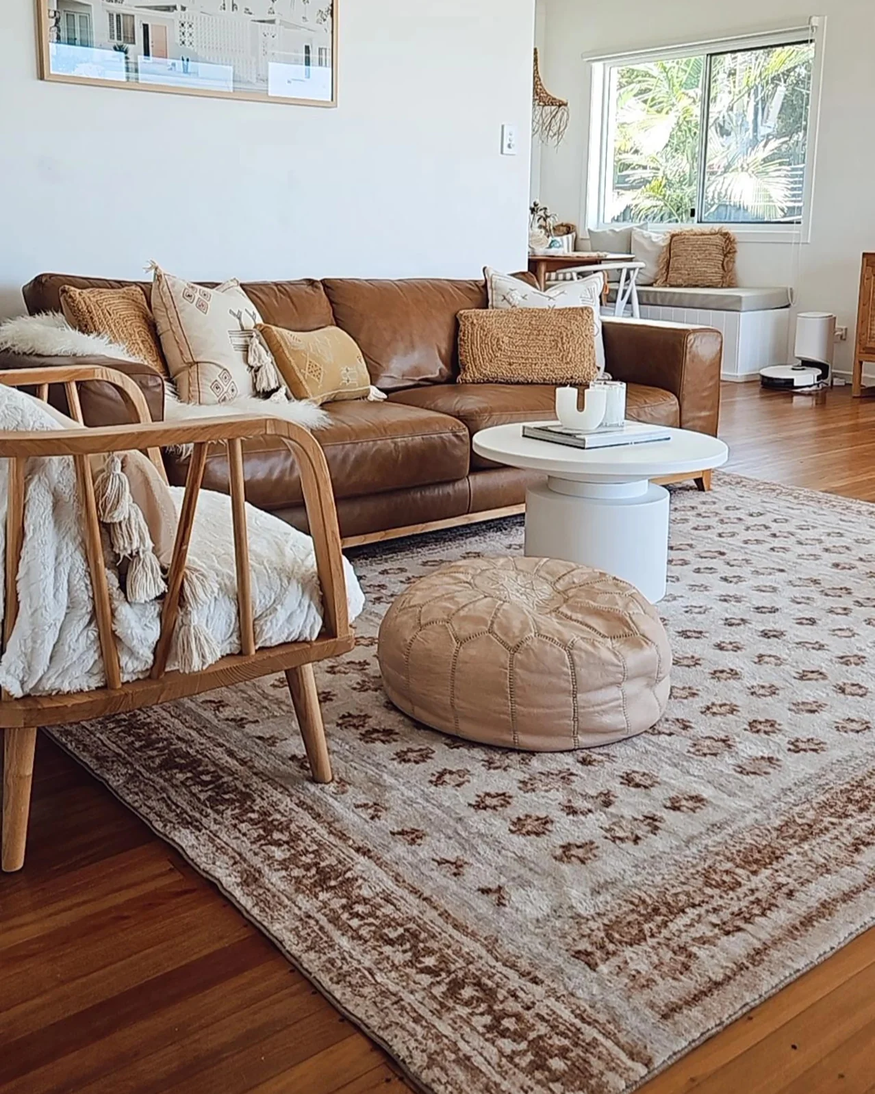 Ellora Brown Beige Tribal Boho Pattern Washable Rug - Image 6