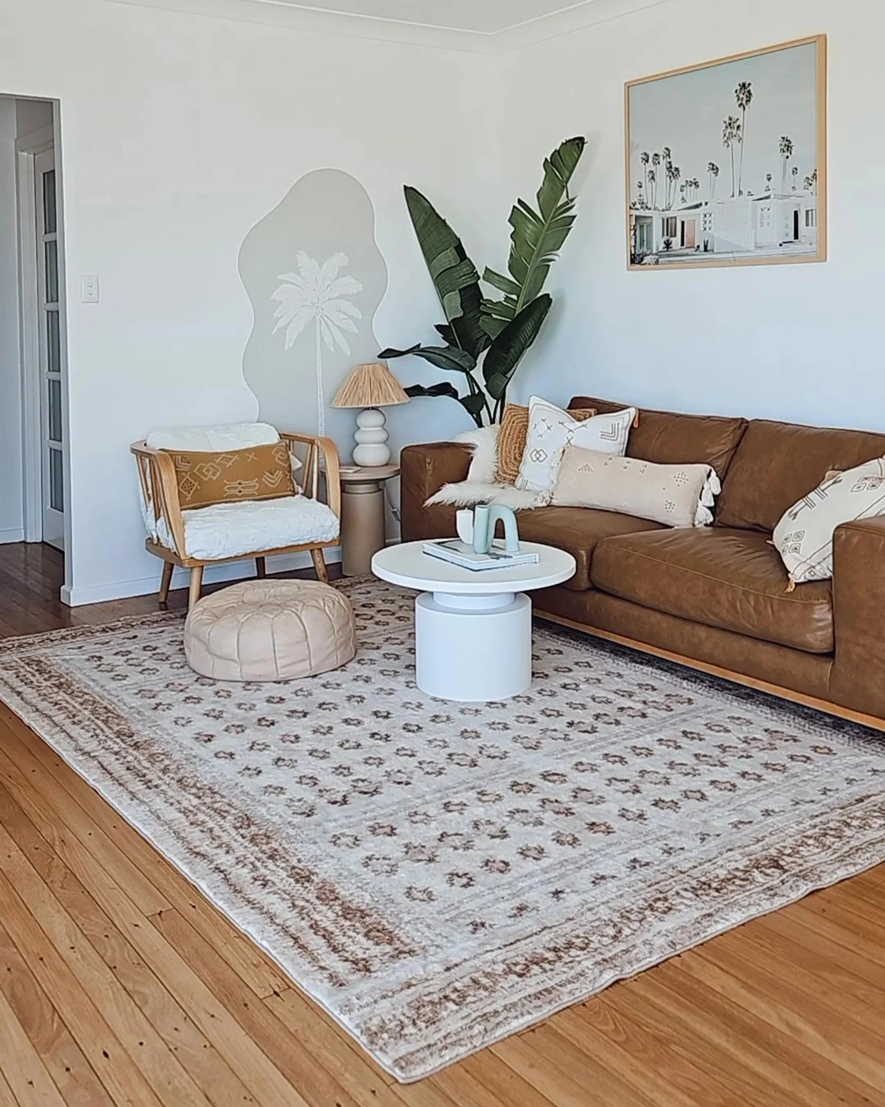 Ellora Brown Beige Tribal Boho Pattern Washable Rug - Image 7