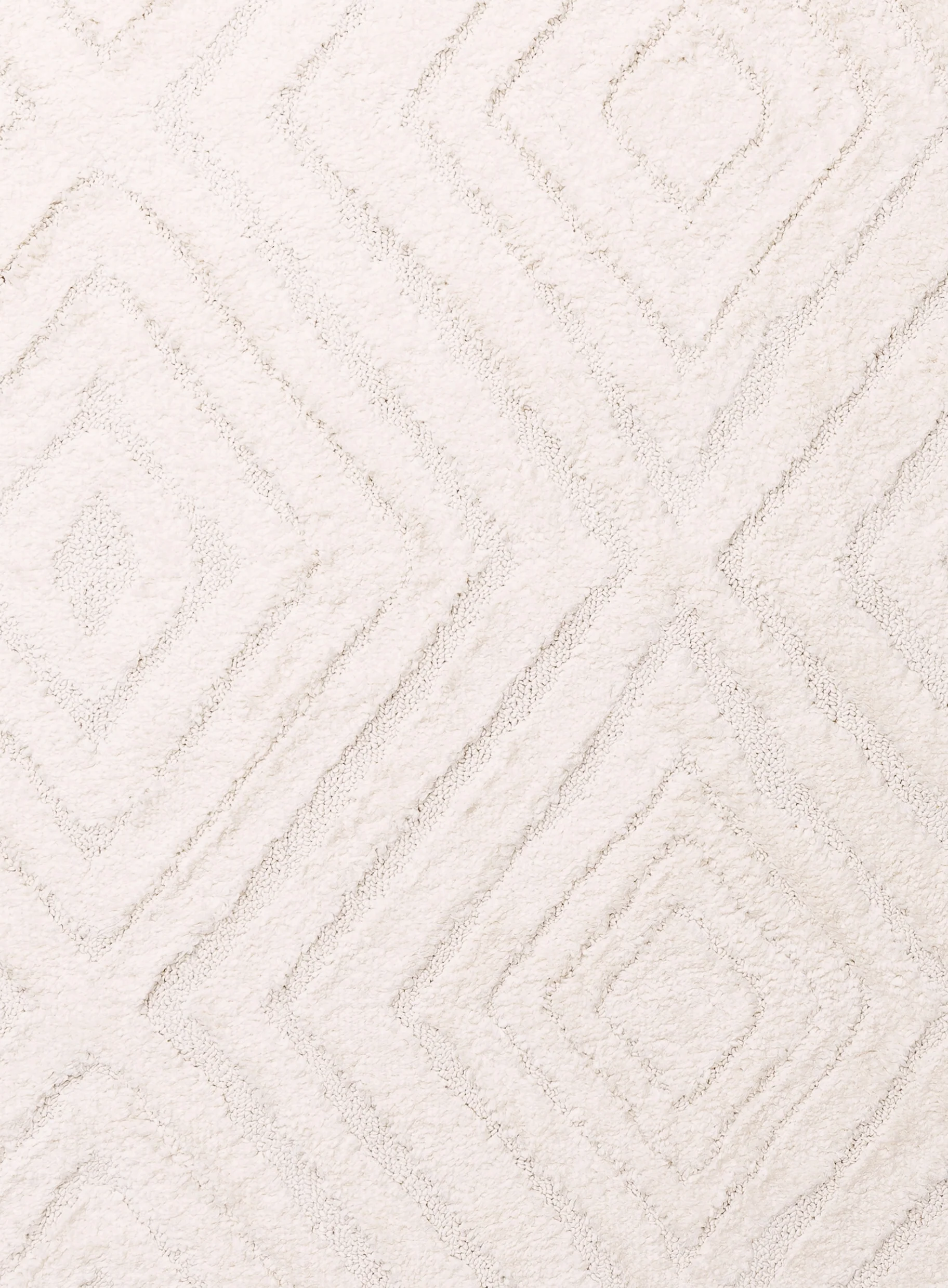 Elmira Ivory Cream Diamond Tribal Rug - Image 7