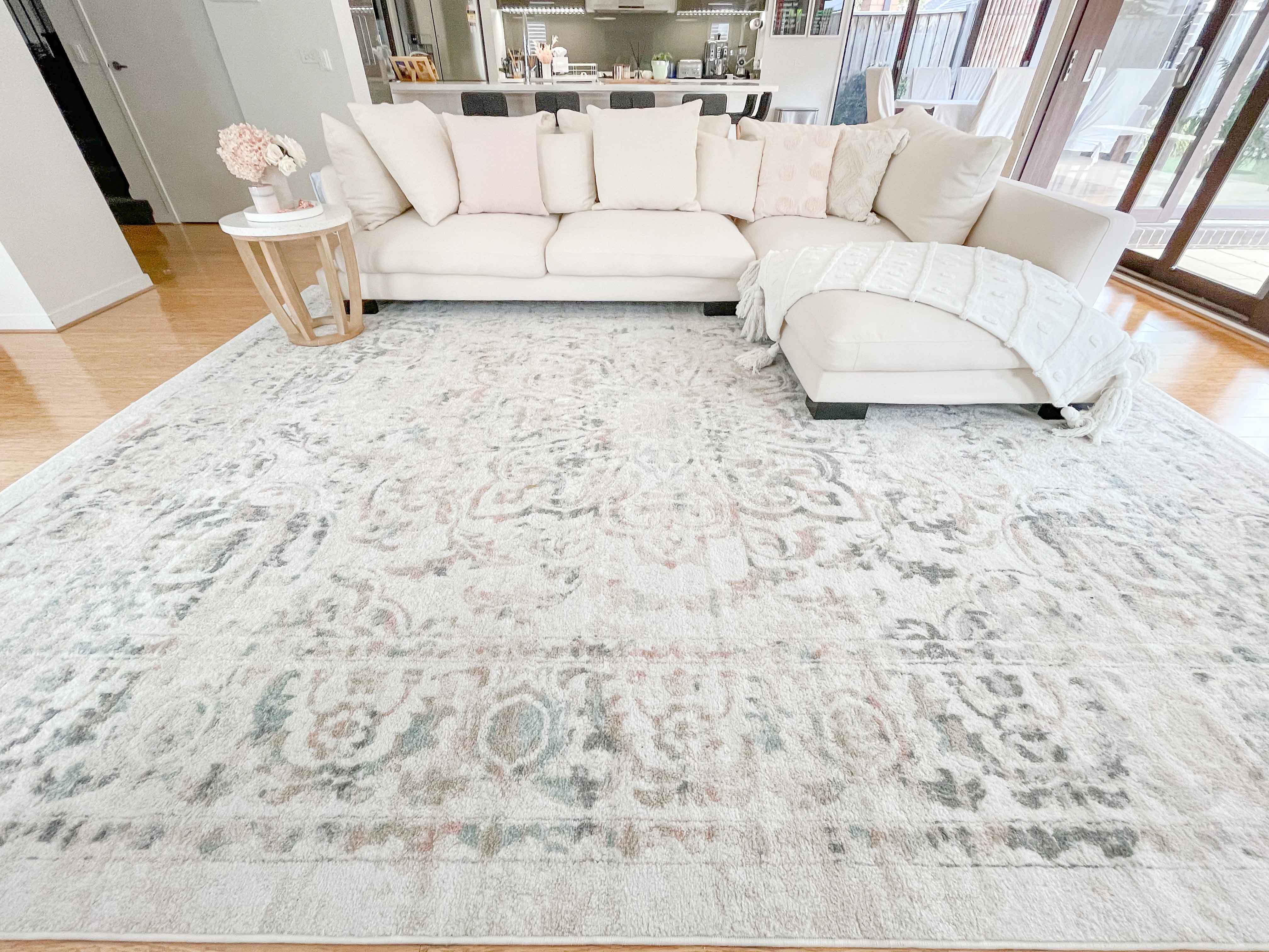 Elouise Cream And Grey Multi-Colour Traditional Floral Rug - Image 12
