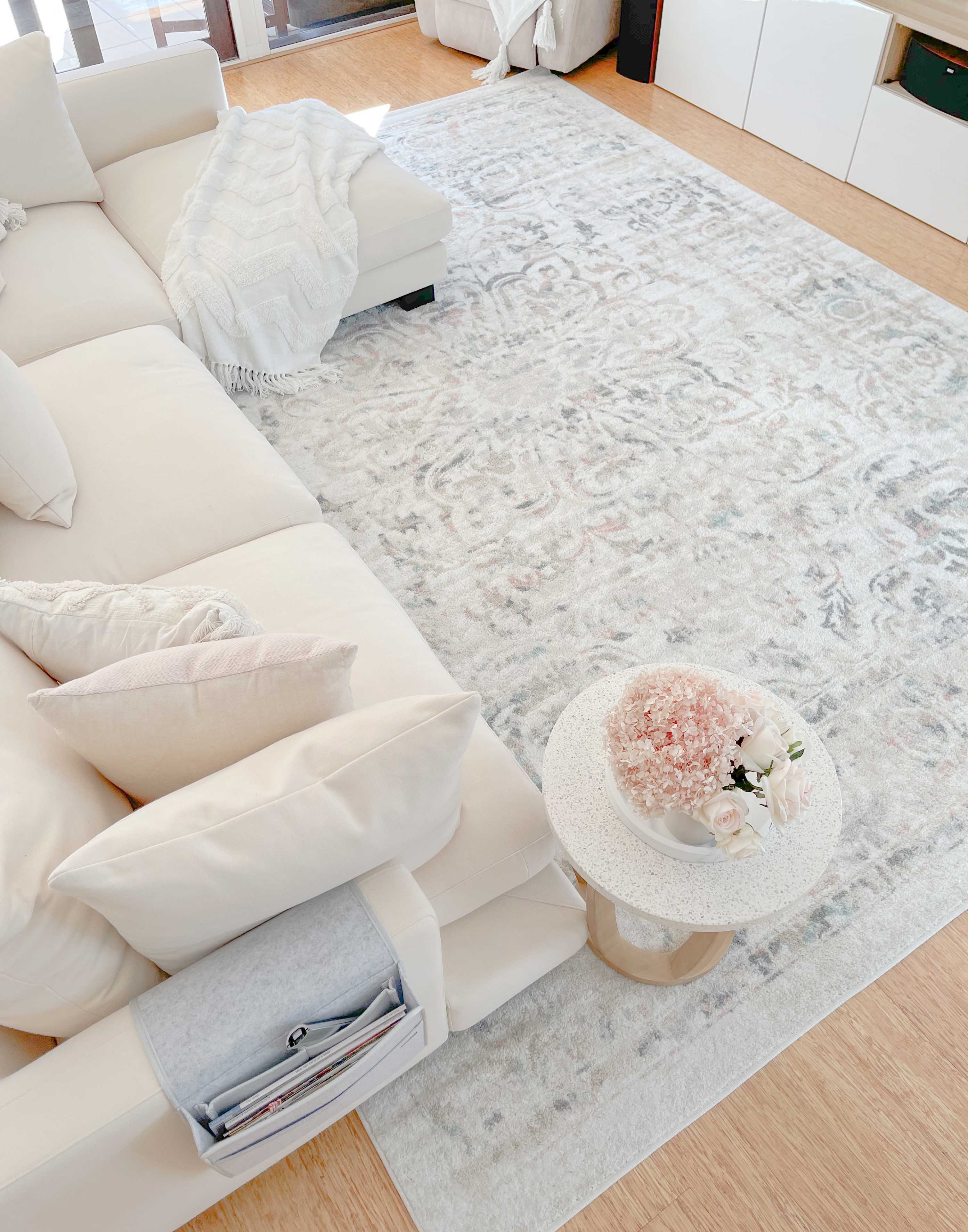 Elouise Cream And Grey Multi-Colour Traditional Floral Rug - Image 13