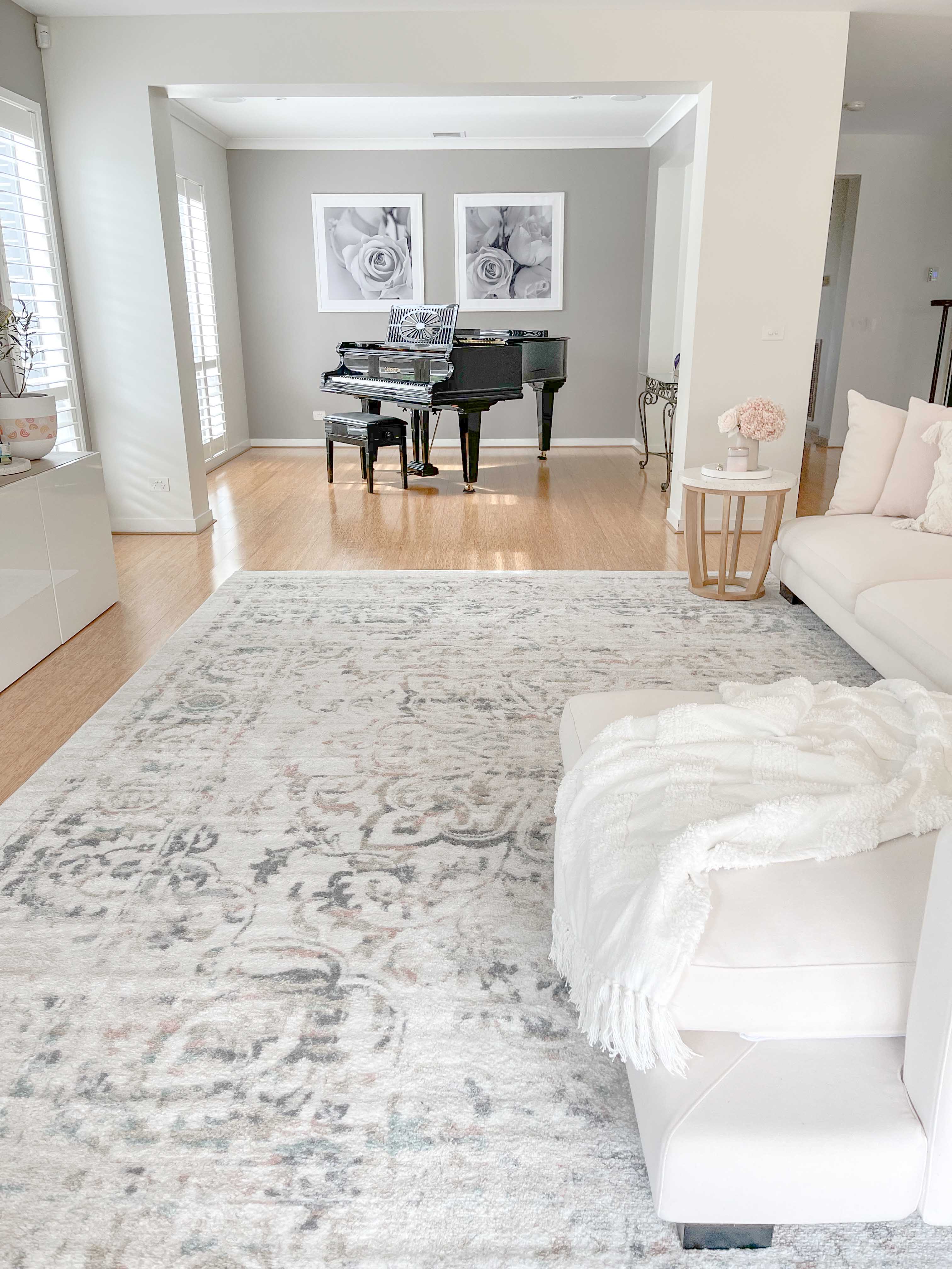 Elouise Cream And Grey Multi-Colour Traditional Floral Rug - Image 14