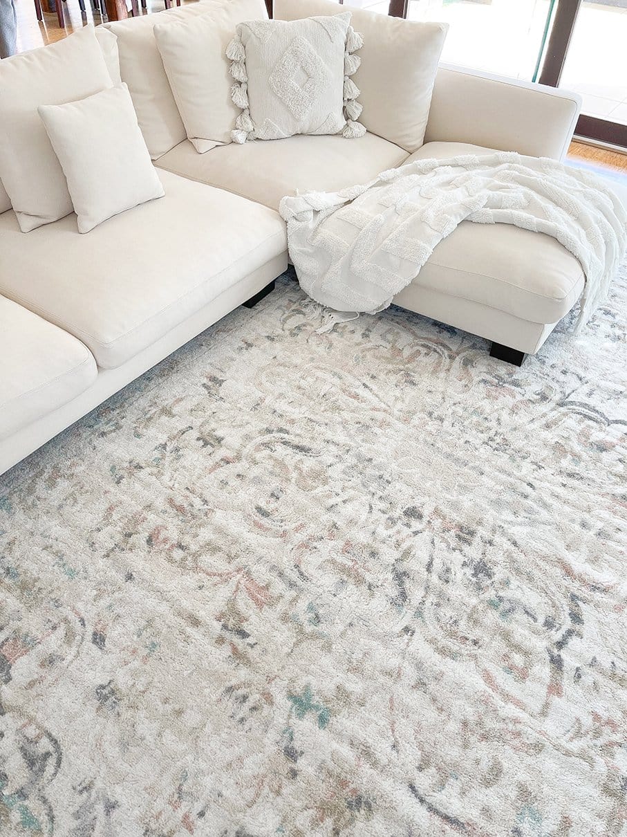 Elouise Cream And Grey Multi-Colour Traditional Floral Rug - Image 15