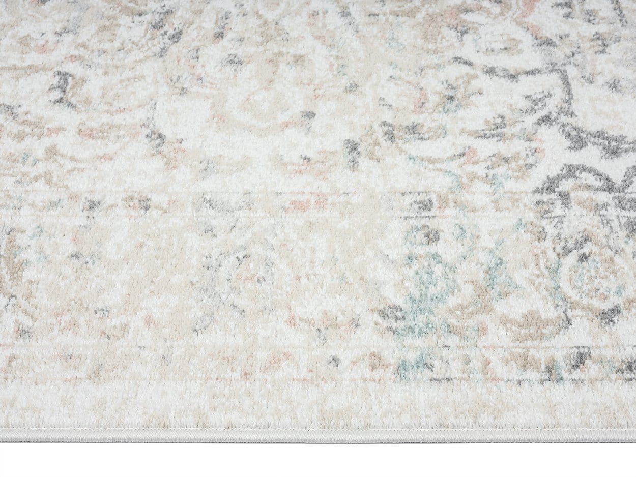 Elouise Cream And Grey Multi-Colour Traditional Floral Rug - Image 9