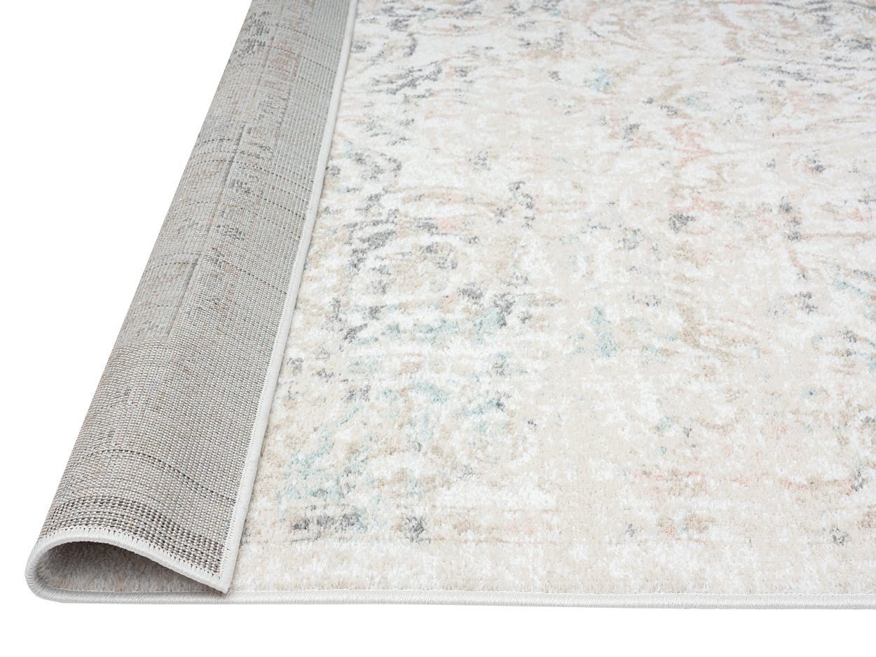 Elouise Cream And Grey Multi-Colour Traditional Floral Runner Rug - Image 7